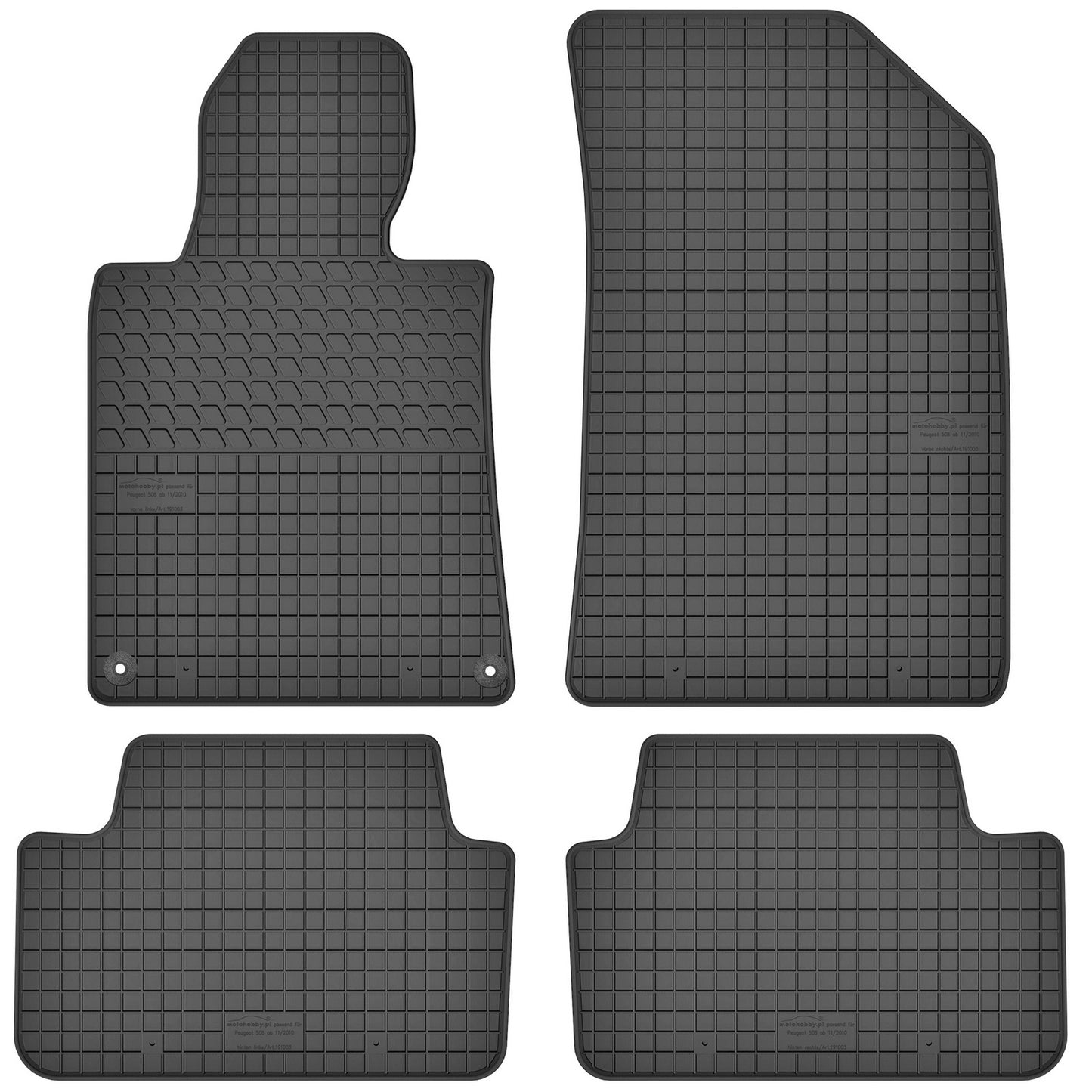 Motohobby Passform Gummi Fußmatten Set für Peugeot 508 2010 - 2018