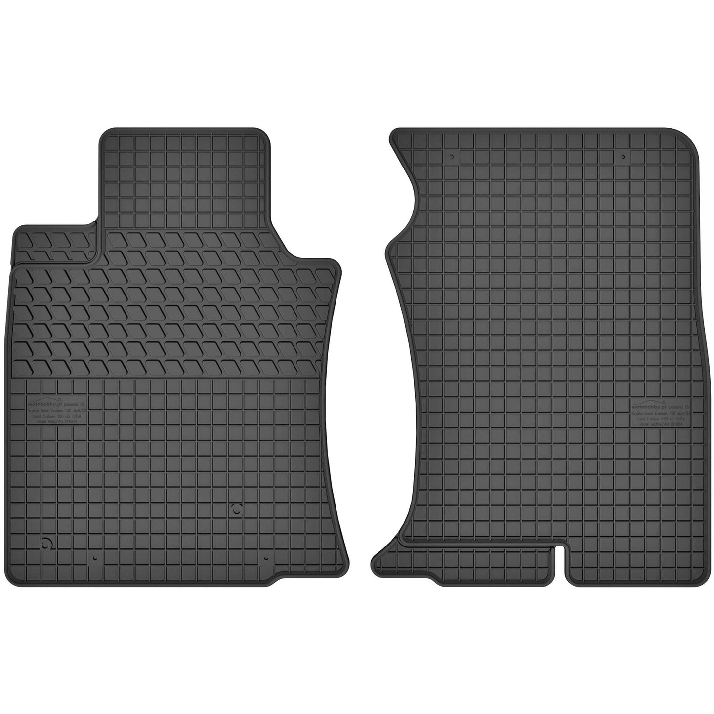 Motohobby Passform Gummi Fußmatten Set für Toyota Land Cruiser Prado J120 2002 - 2009