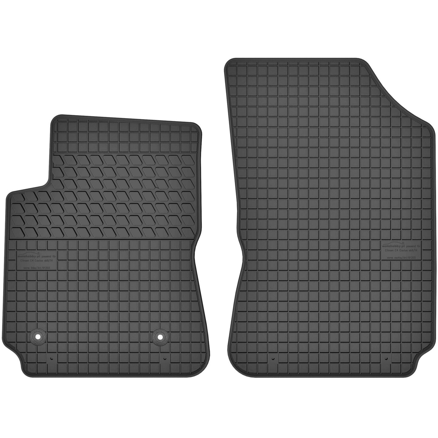 Motohobby Passform Gummi Fußmatten Set für Citroen C4 Cactus 2014 - 2020