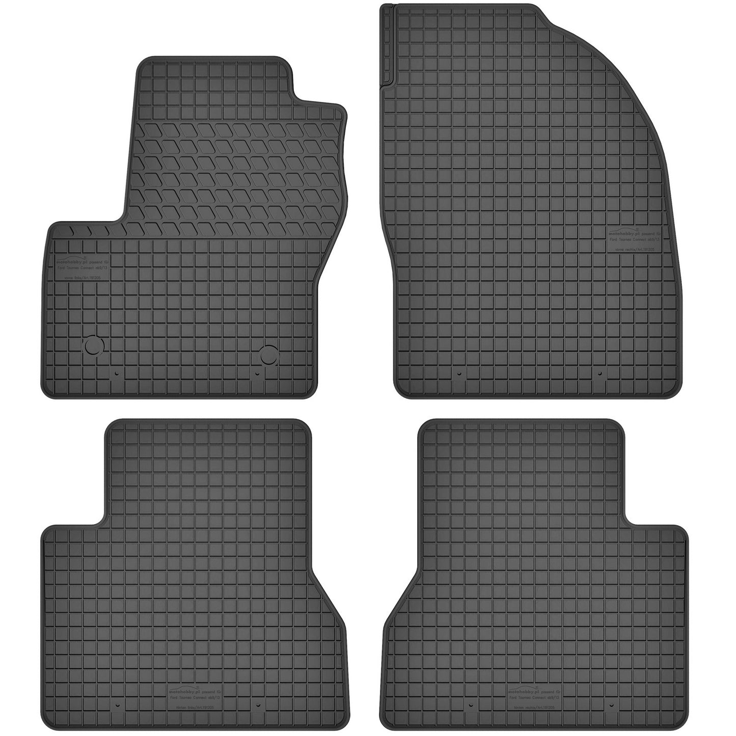 Motohobby Passform Gummi Fußmatten Set für Ford Tourneo Connect 2013 - 2022
