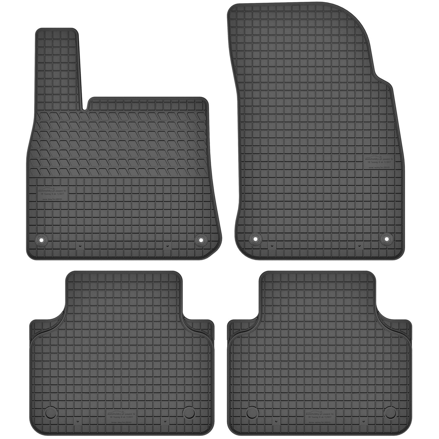 Motohobby Passform Gummi Fußmatten Set für Volkswagen Touareg 2018 - 2025