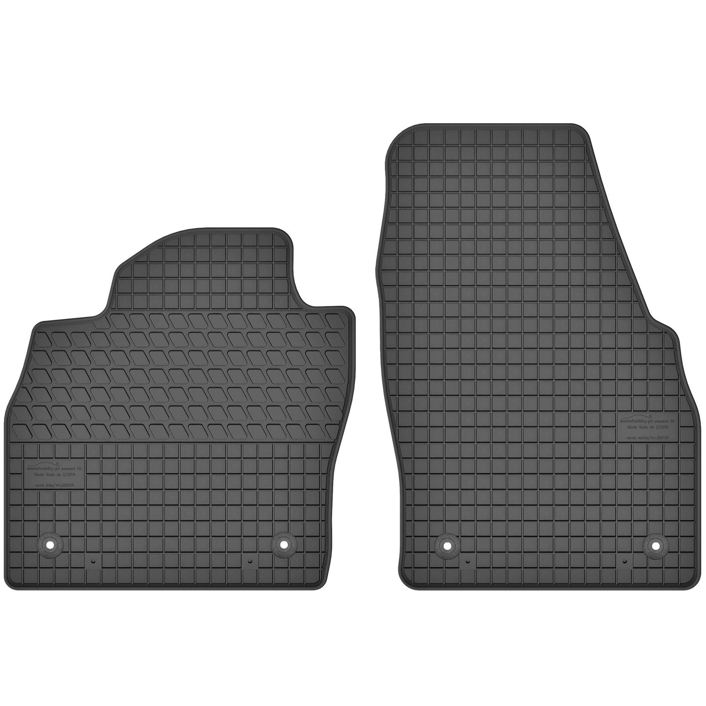 Motohobby Passform Gummi Fußmatten Set für Skoda Kamiq 2019 - 2025
