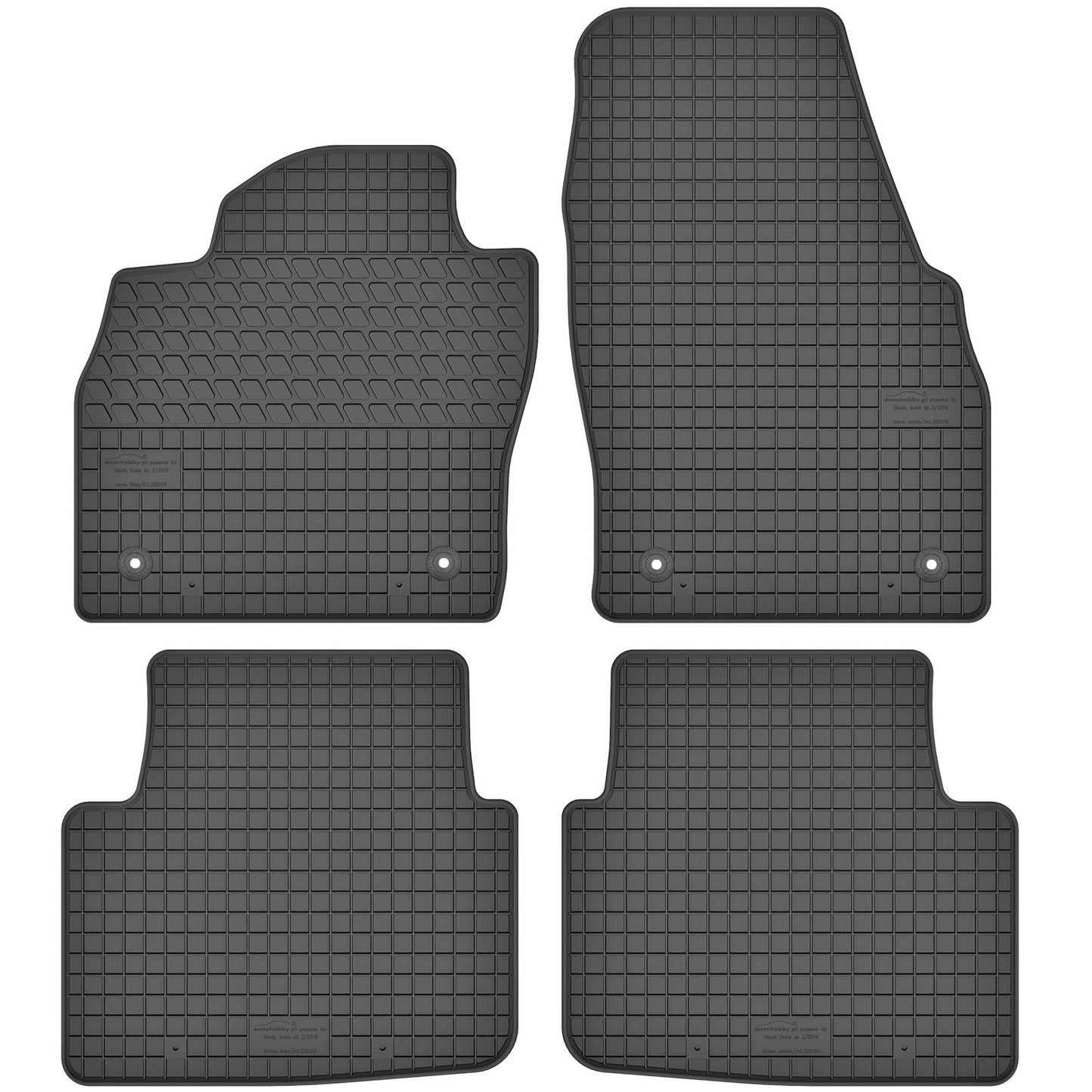 Motohobby Passform Gummi Fußmatten Set für Skoda Kamiq 2019 - 2025