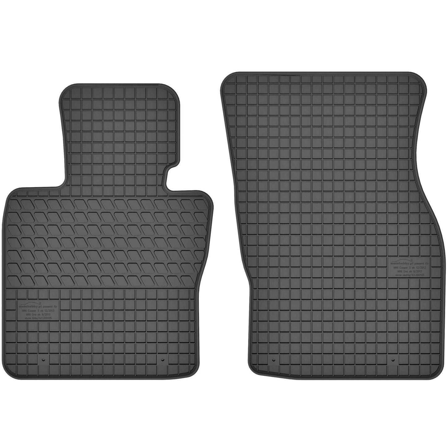 Motohobby Passform Gummi Fußmatten Set für Mini Countryman F60 2017 - 2023
