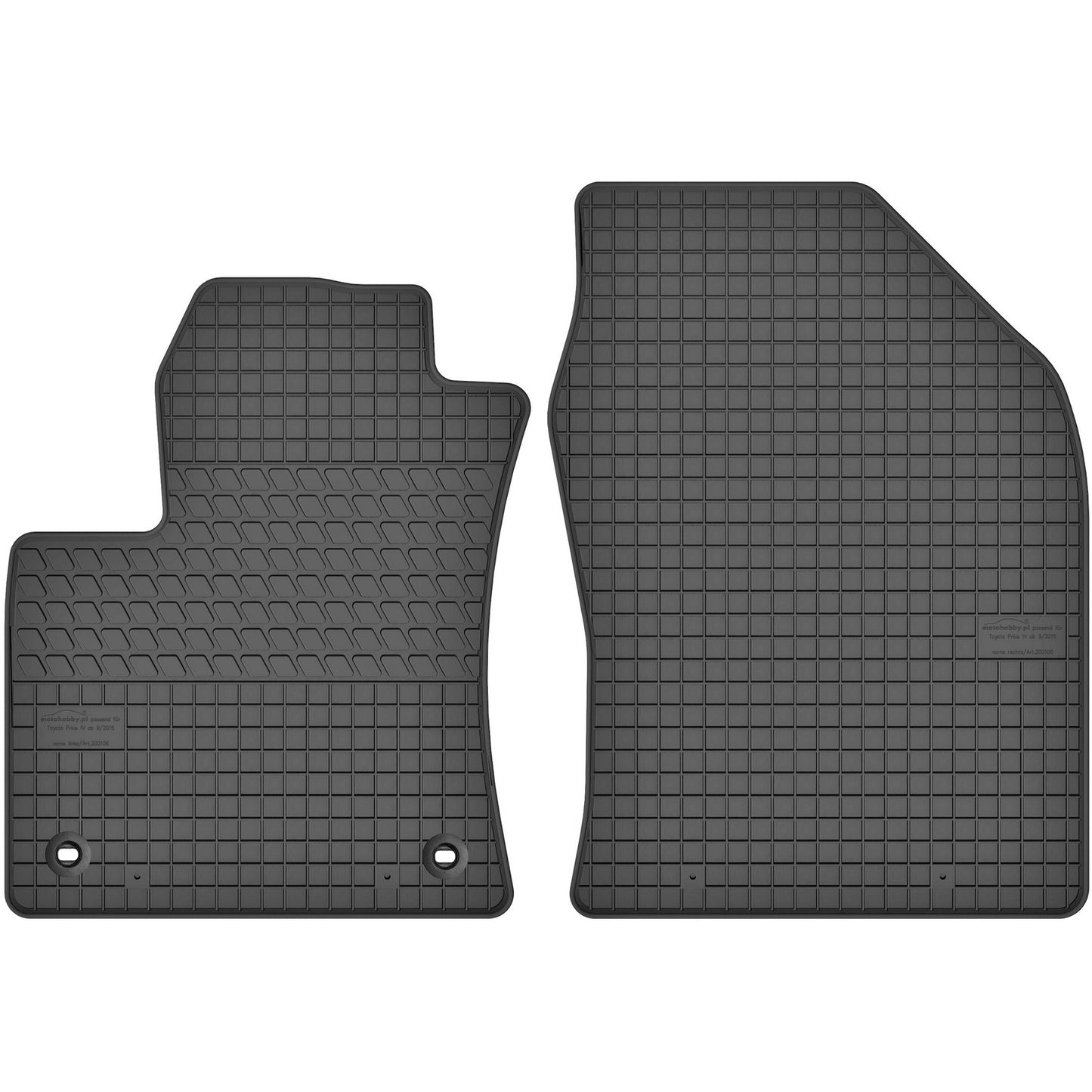 Motohobby Passform Gummi Fußmatten Set für Toyota Prius 2015 - 2022