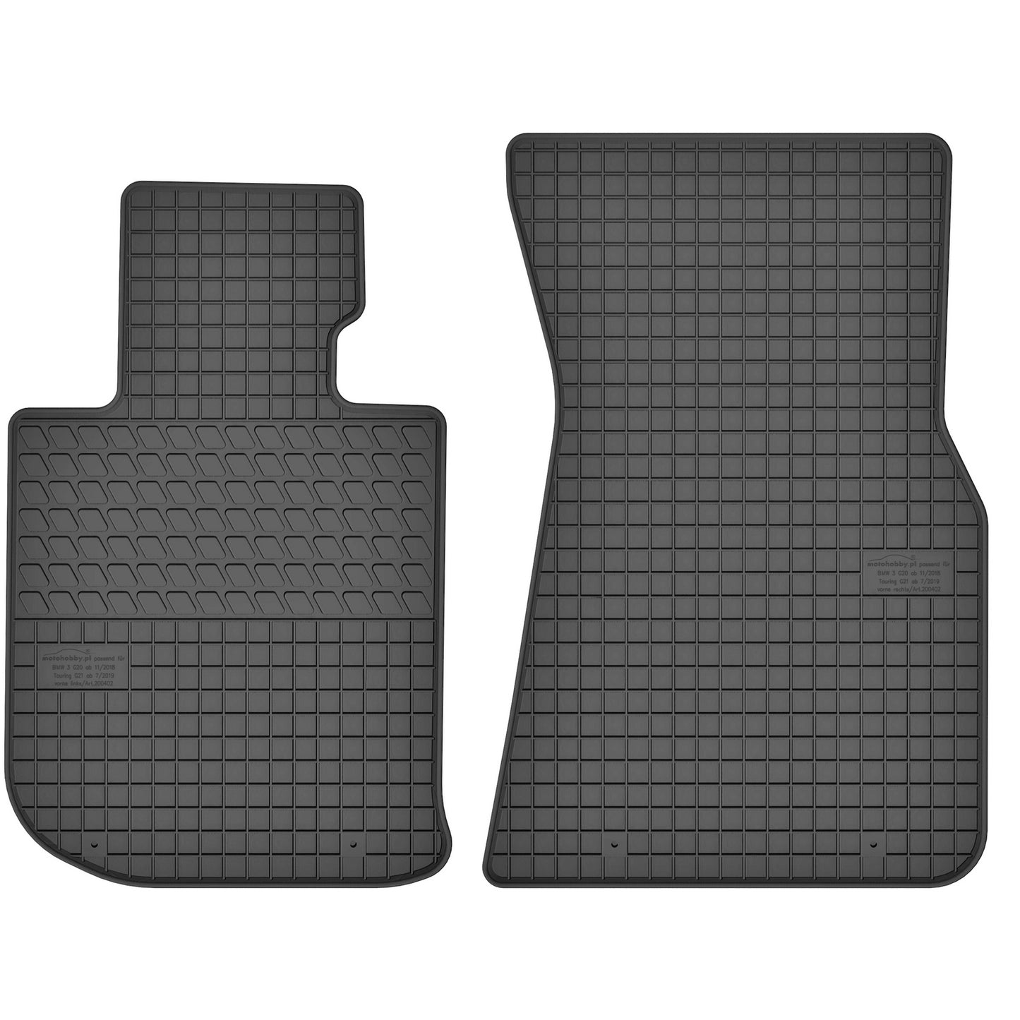Motohobby Passform Gummi Fußmatten Set für BMW 3er 2019 - 2025