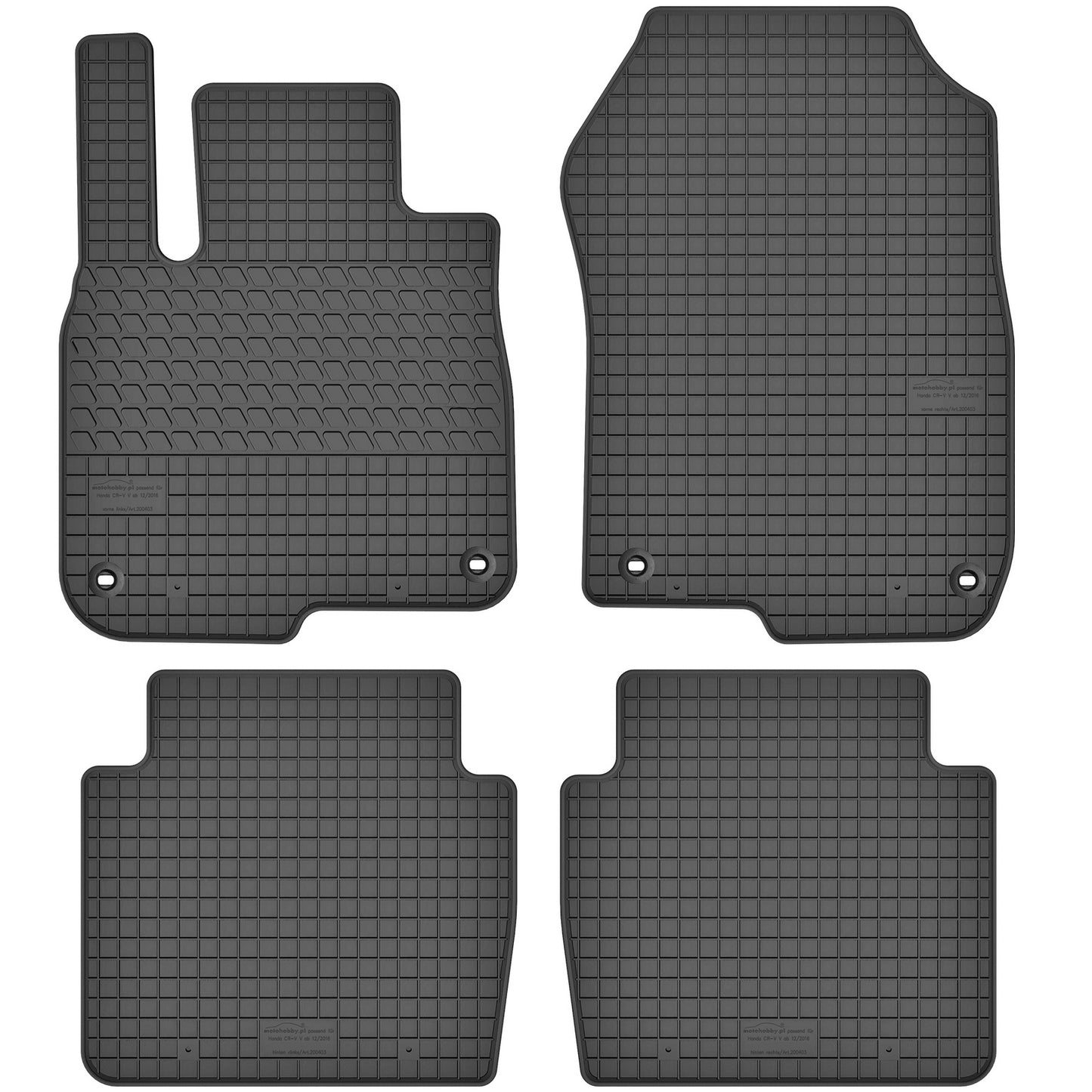 Motohobby Passform Gummi Fußmatten Set für Honda CR-V 2017 - 2023