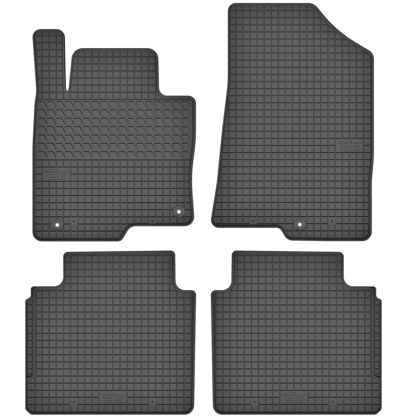 Motohobby Passform Gummi Fußmatten Set für Kia K5 2015 - 2020