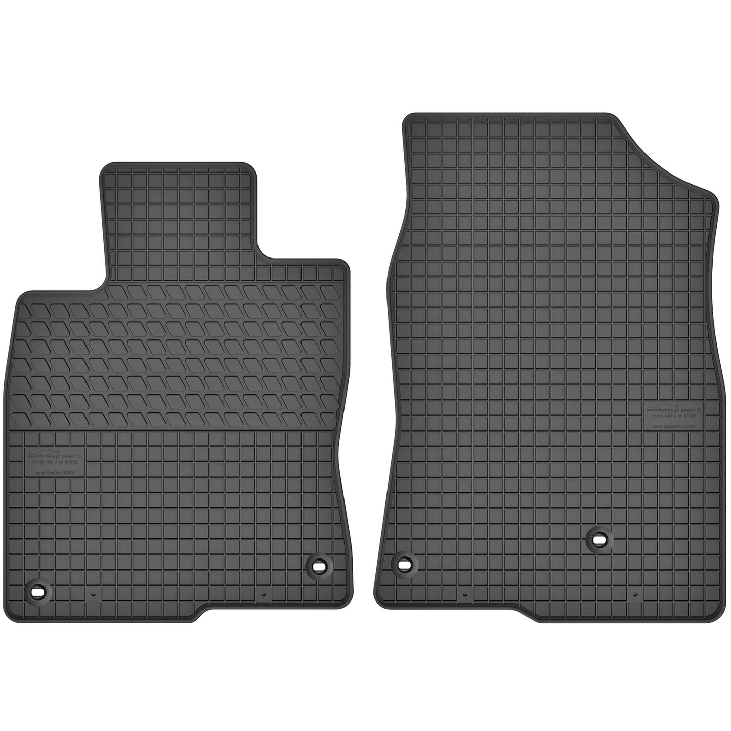 Motohobby Passform Gummi Fußmatten Set für Honda Civic 10 2015 - 2021