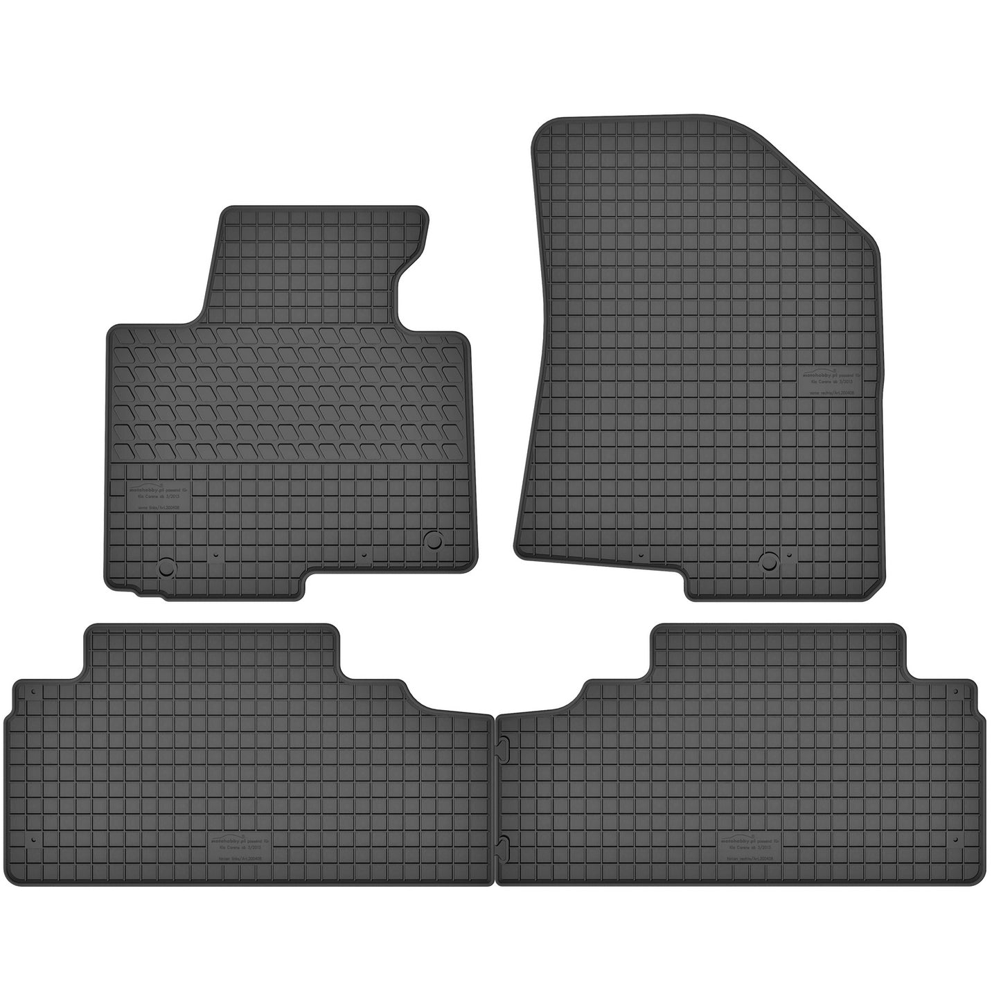 Motohobby Passform Gummi Fußmatten Set für Kia Rondo 2013 - 2019