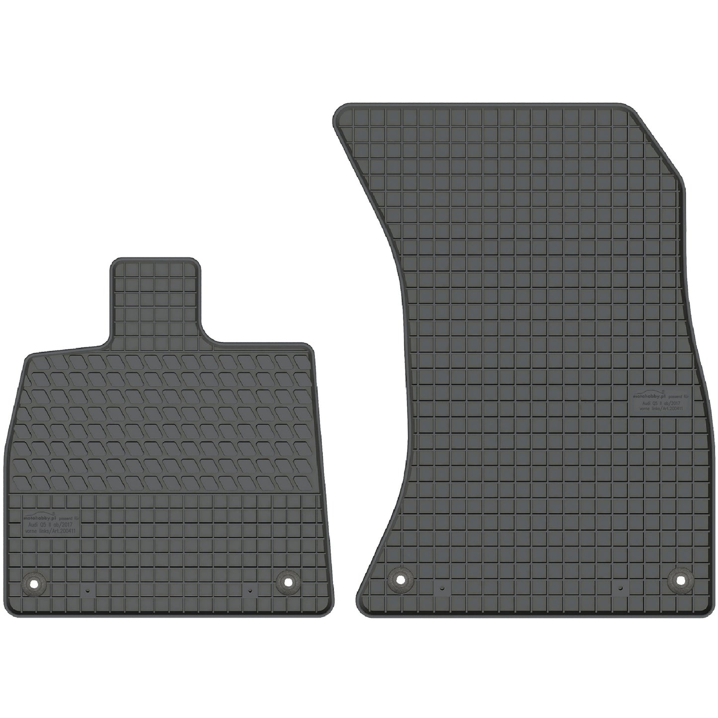 Motohobby Passform Gummi Fußmatten Set für Audi Q5 B9 2017 - 2025