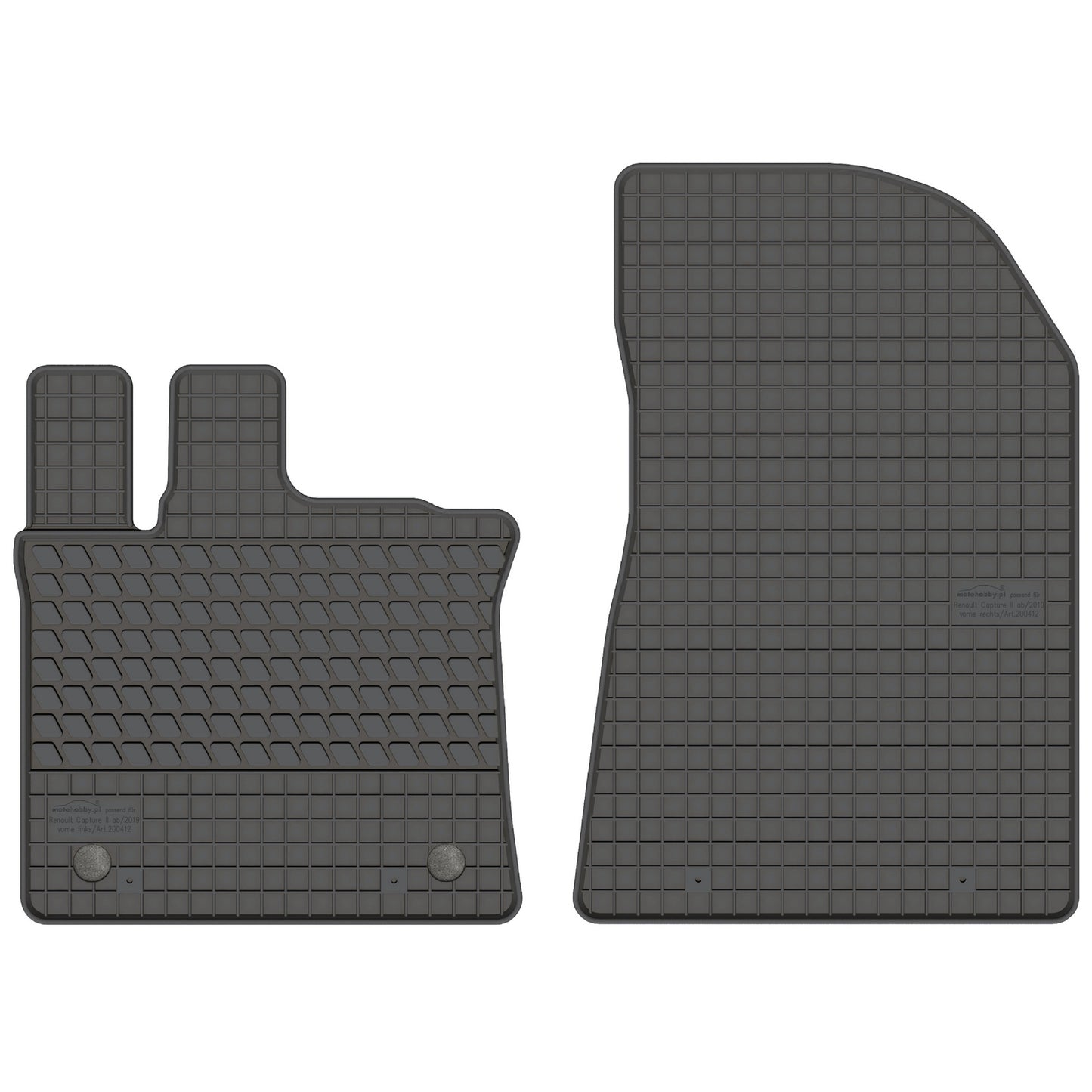 Motohobby Passform Gummi Fußmatten Set für Renault Captur 2019 - 2025