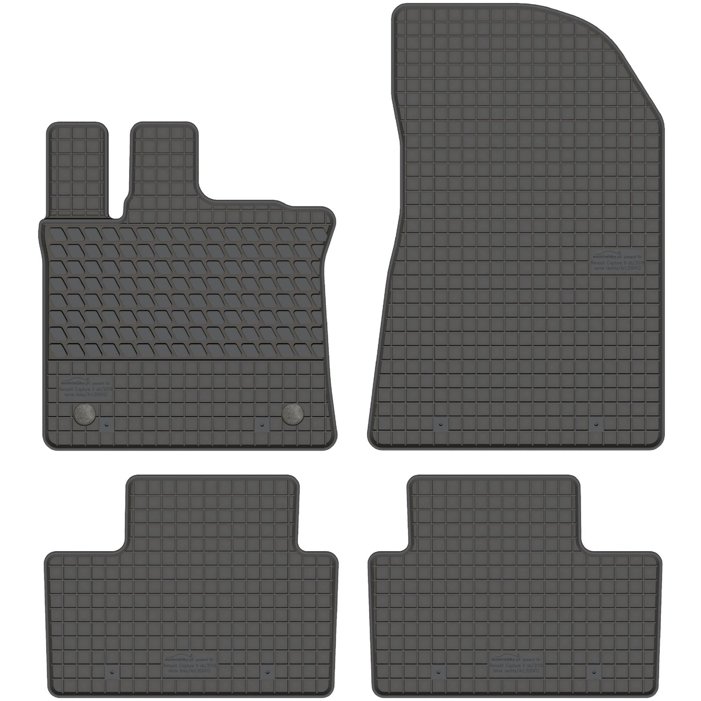 Motohobby Passform Gummi Fußmatten Set für Renault Captur 2019 - 2025