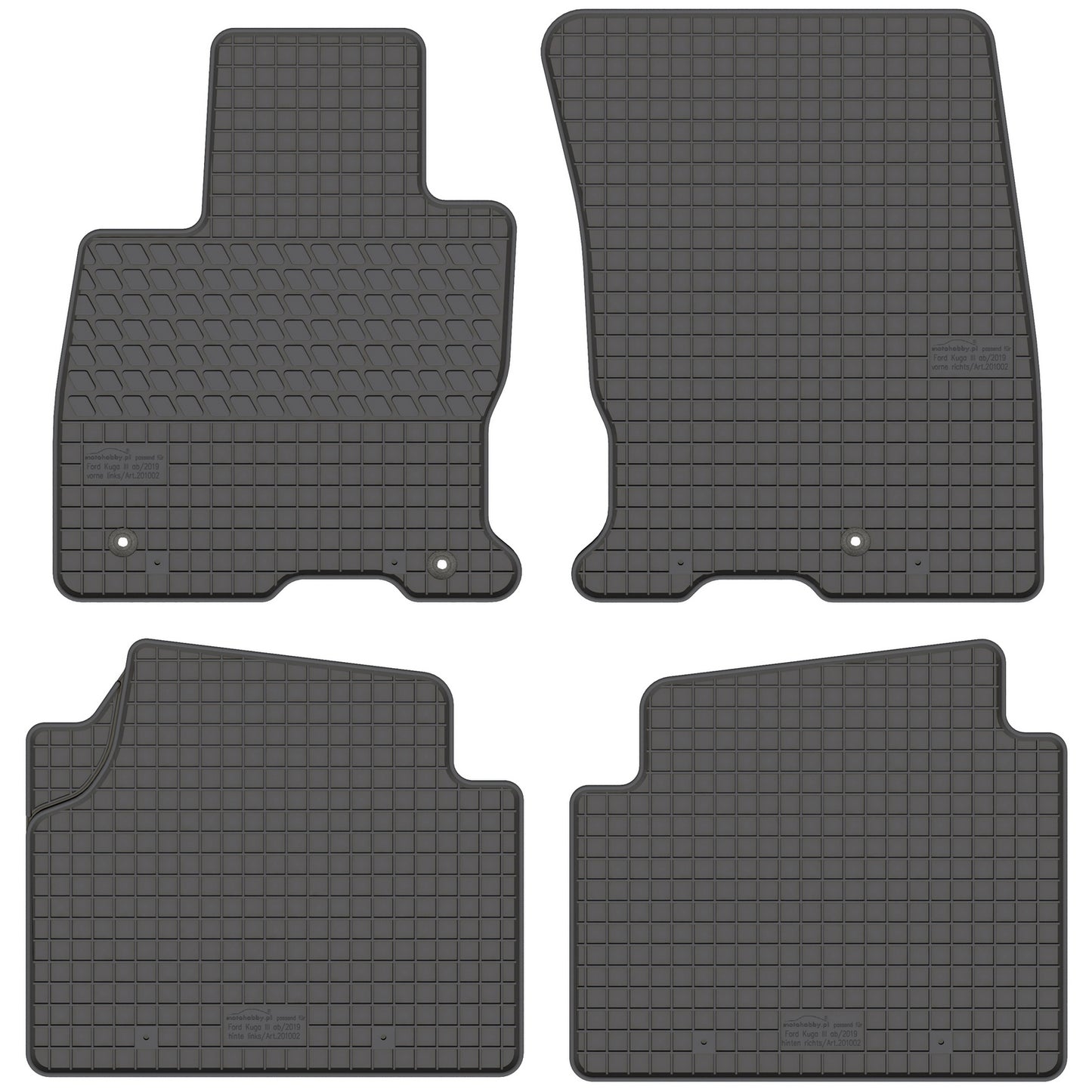 Motohobby Passform Gummi Fußmatten Set für Ford Kuga 2019 - 2025