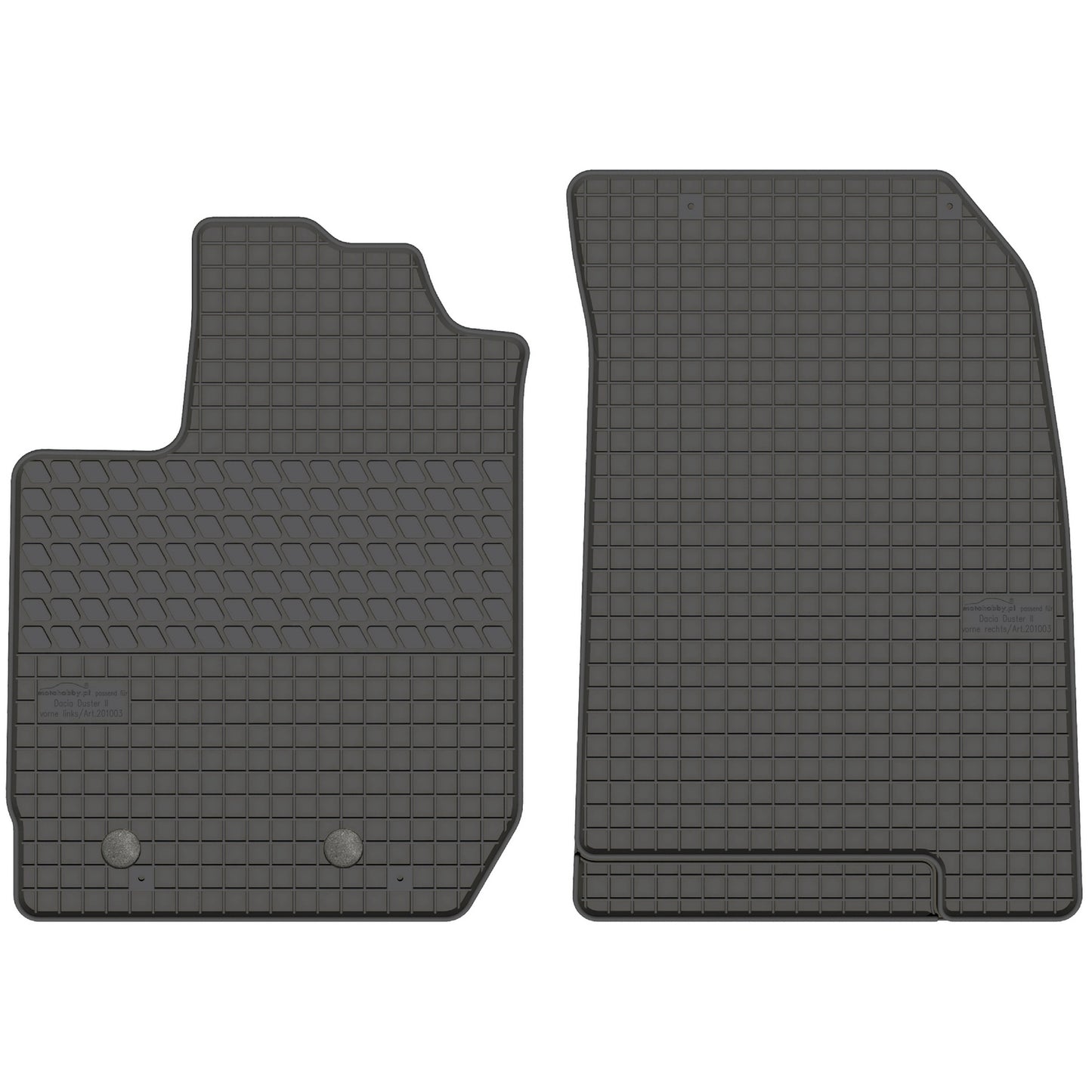 Motohobby Passform Gummi Fußmatten Set für Renault Duster 2017 - 2024