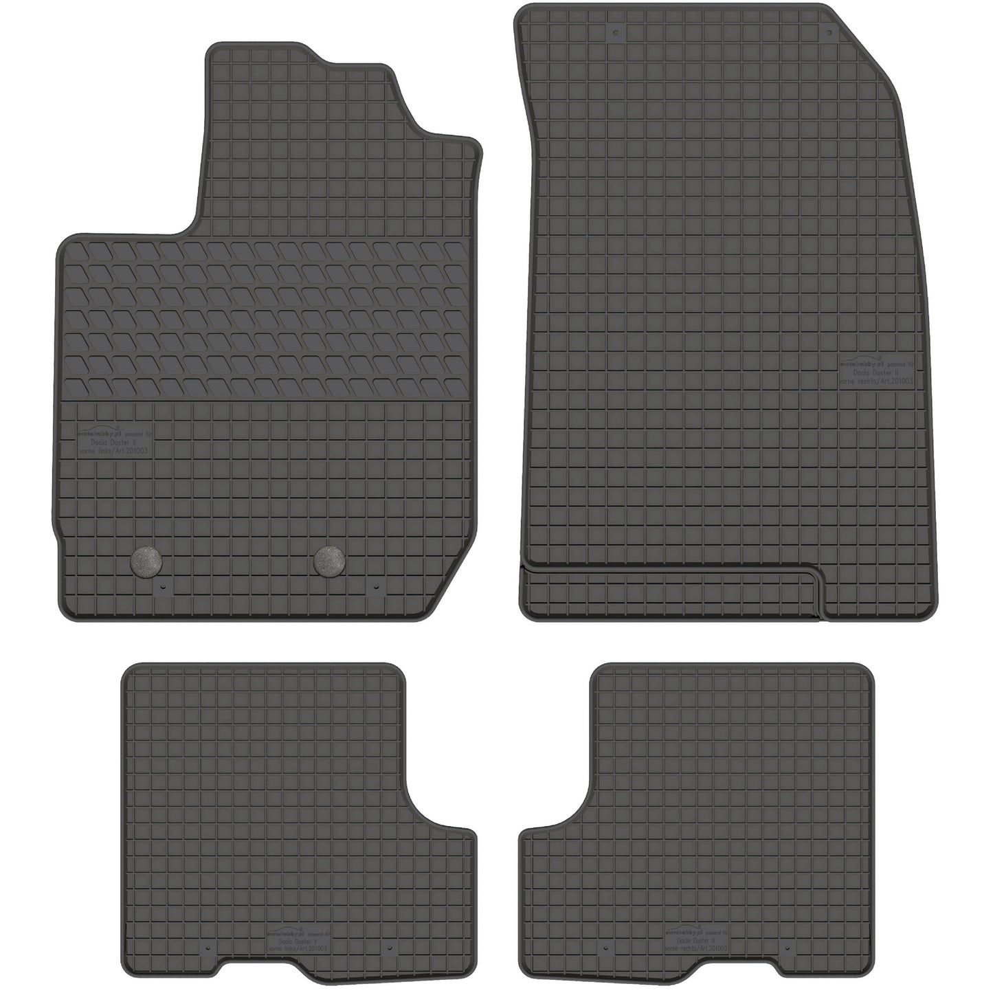 Motohobby Passform Gummi Fußmatten Set für Renault Duster 2017 - 2024