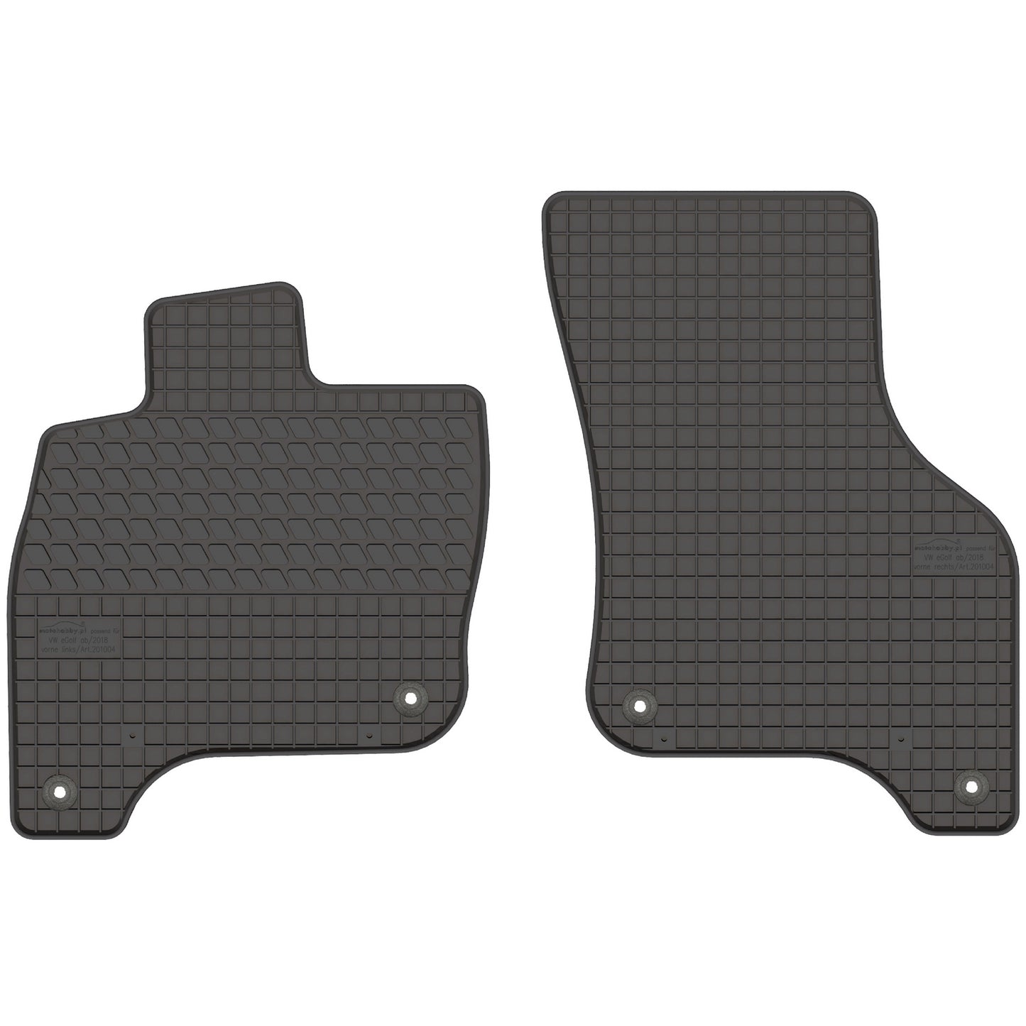 Motohobby Passform Gummi Fußmatten Set für Volkswagen e-Golf 2014 - 2019