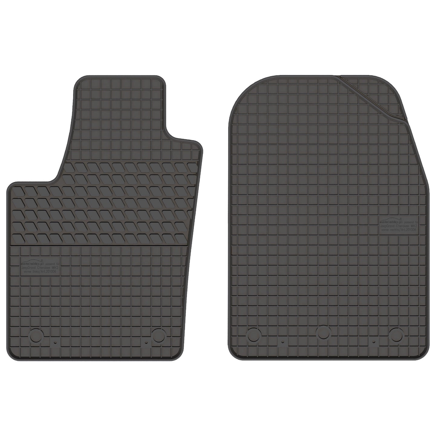 Motohobby Passform Gummi Fußmatten Set für Jeep Grand Cherokee WK2 2011 - 2021