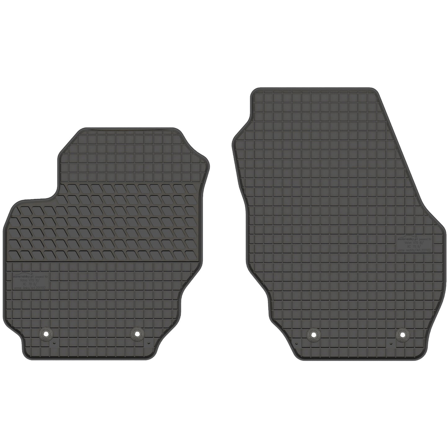 Motohobby Passform Gummi Fußmatten Set für Volvo V70 2007 - 2016
