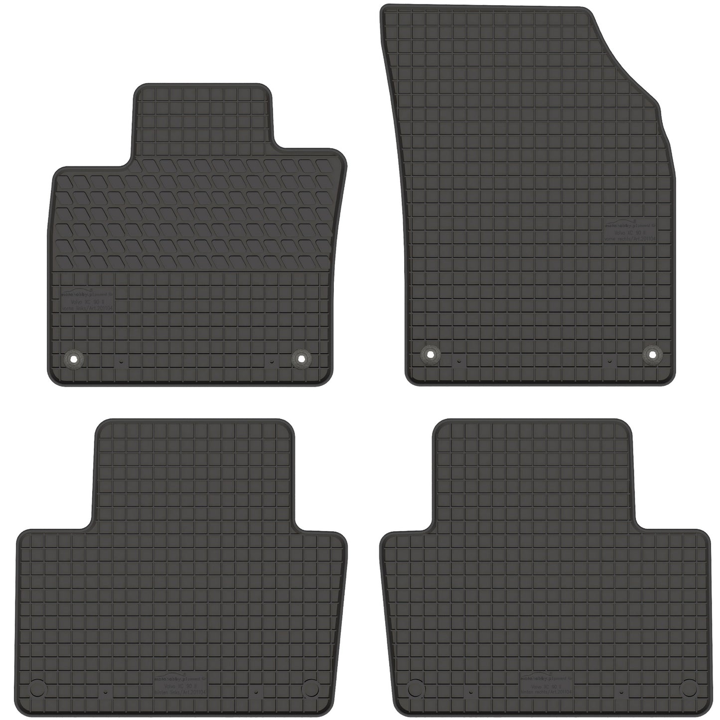 Motohobby Passform Gummi Fußmatten Set für Volvo XC90 2014 - 2025