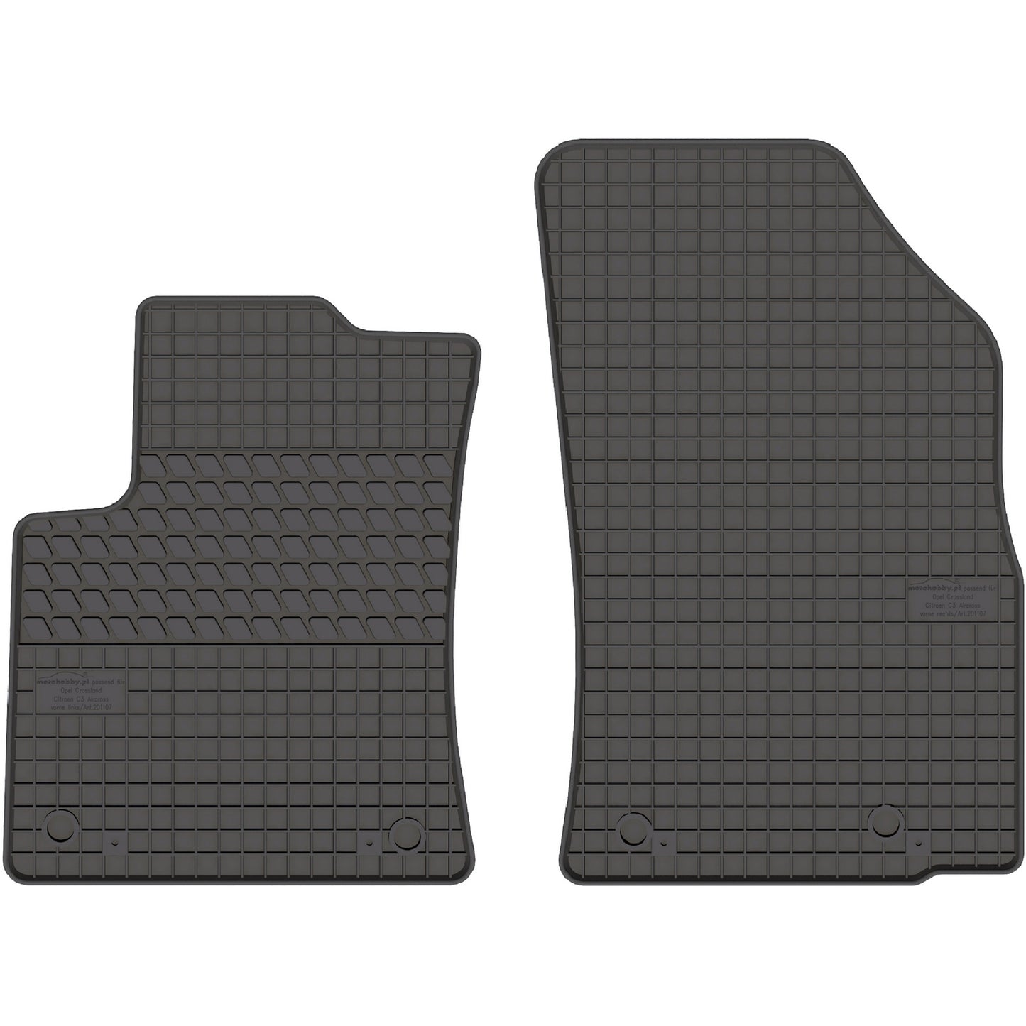 Motohobby Passform Gummi Fußmatten Set für Citroen C3 Aircross 2017 - 2025