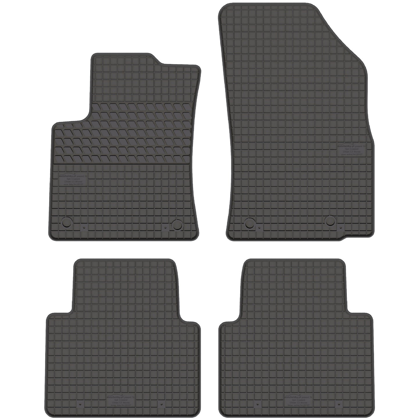 Motohobby Passform Gummi Fußmatten Set für Opel Crossland 2017 - 2025