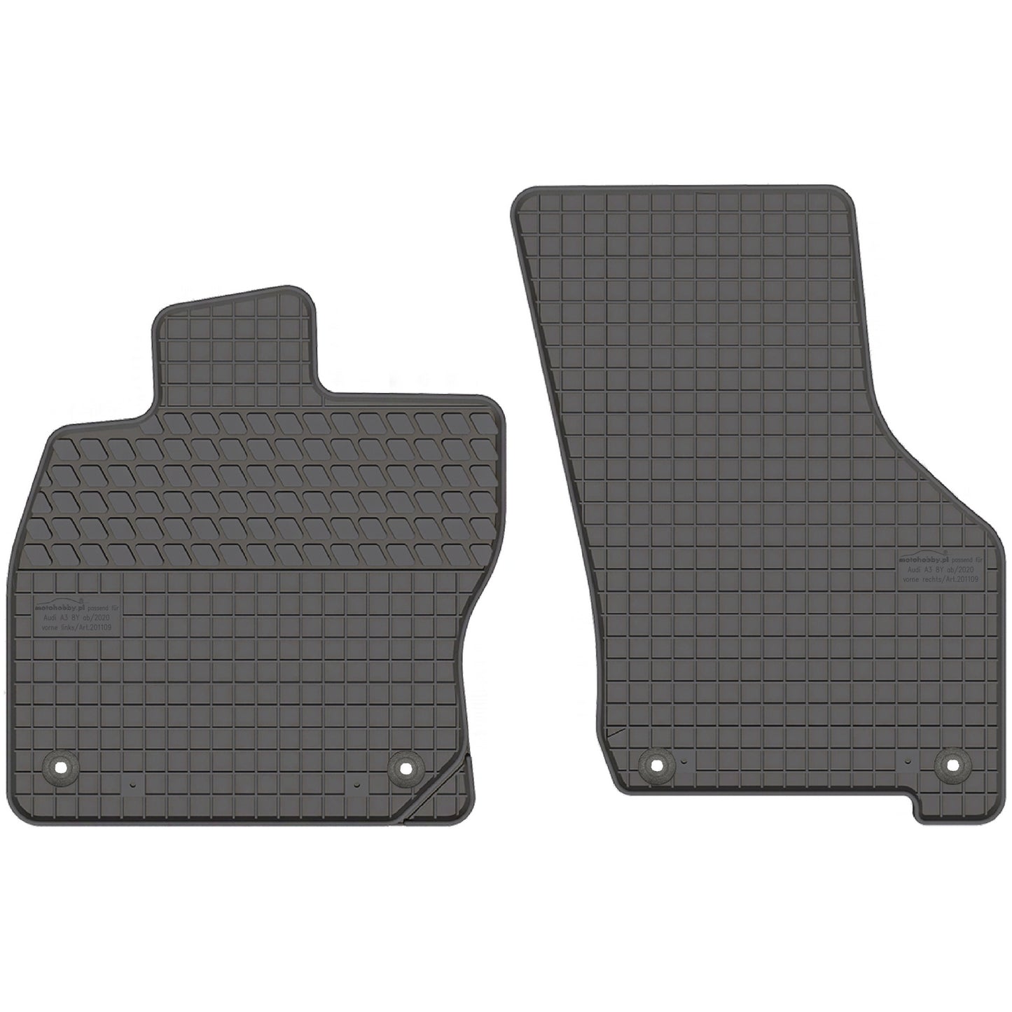 Motohobby Passform Gummi Fußmatten Set für Audi A3 8Y 2020 - 2025