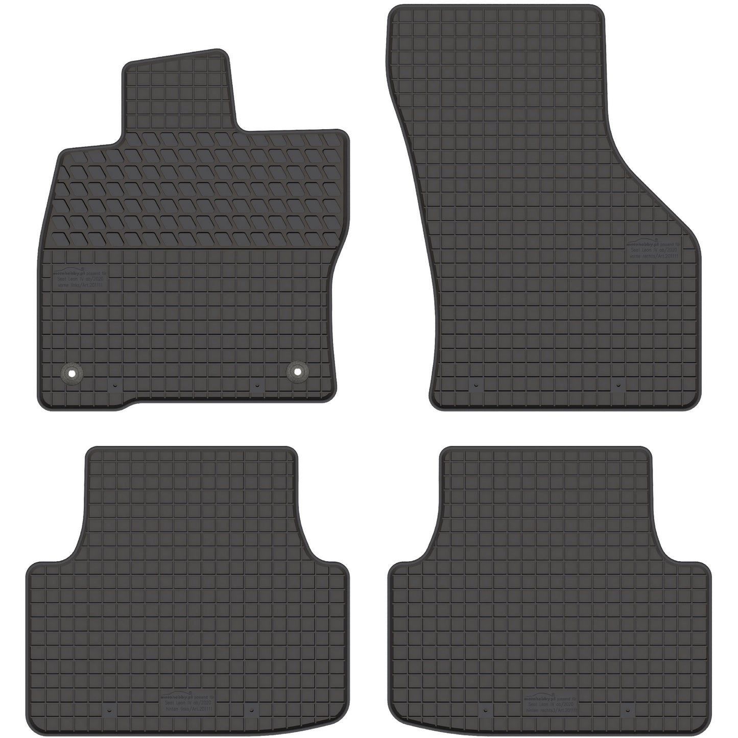 Motohobby Passform Gummi Fußmatten Set für Seat Leon 4 2020 - 2025