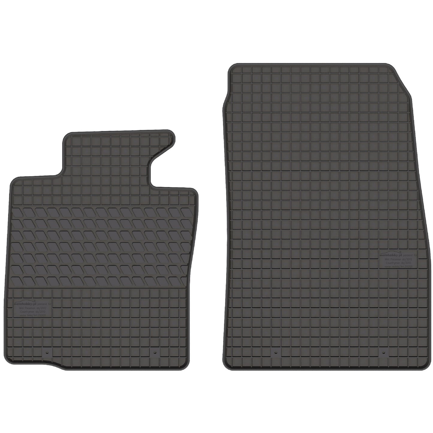 Motohobby Passform Gummi Fußmatten Set für Mini Paceman R61 2012 - 2016
