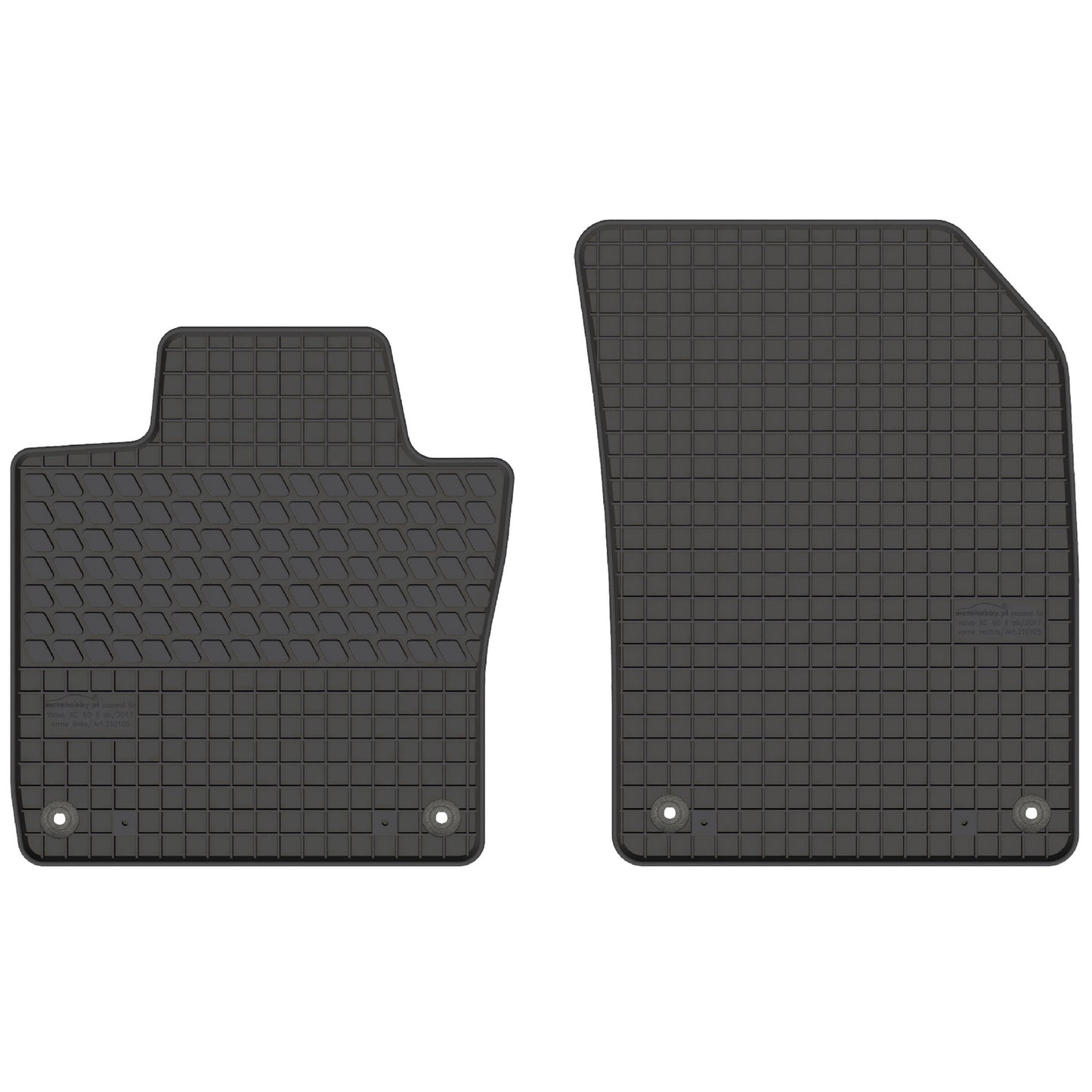Motohobby Passform Gummi Fußmatten Set für Volvo XC60 2017 - 2025