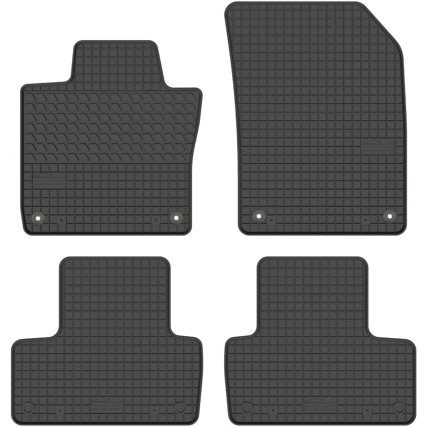 Motohobby Passform Gummi Fußmatten Set für Volvo XC60 2017 - 2025