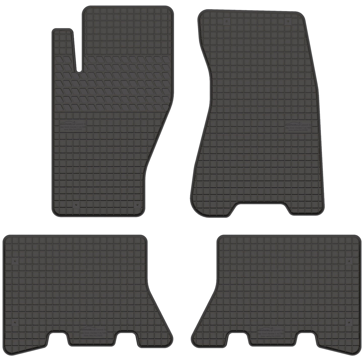 Motohobby Passform Gummi Fußmatten Set für Jeep Grand Cherokee WJ 1999 - 2005