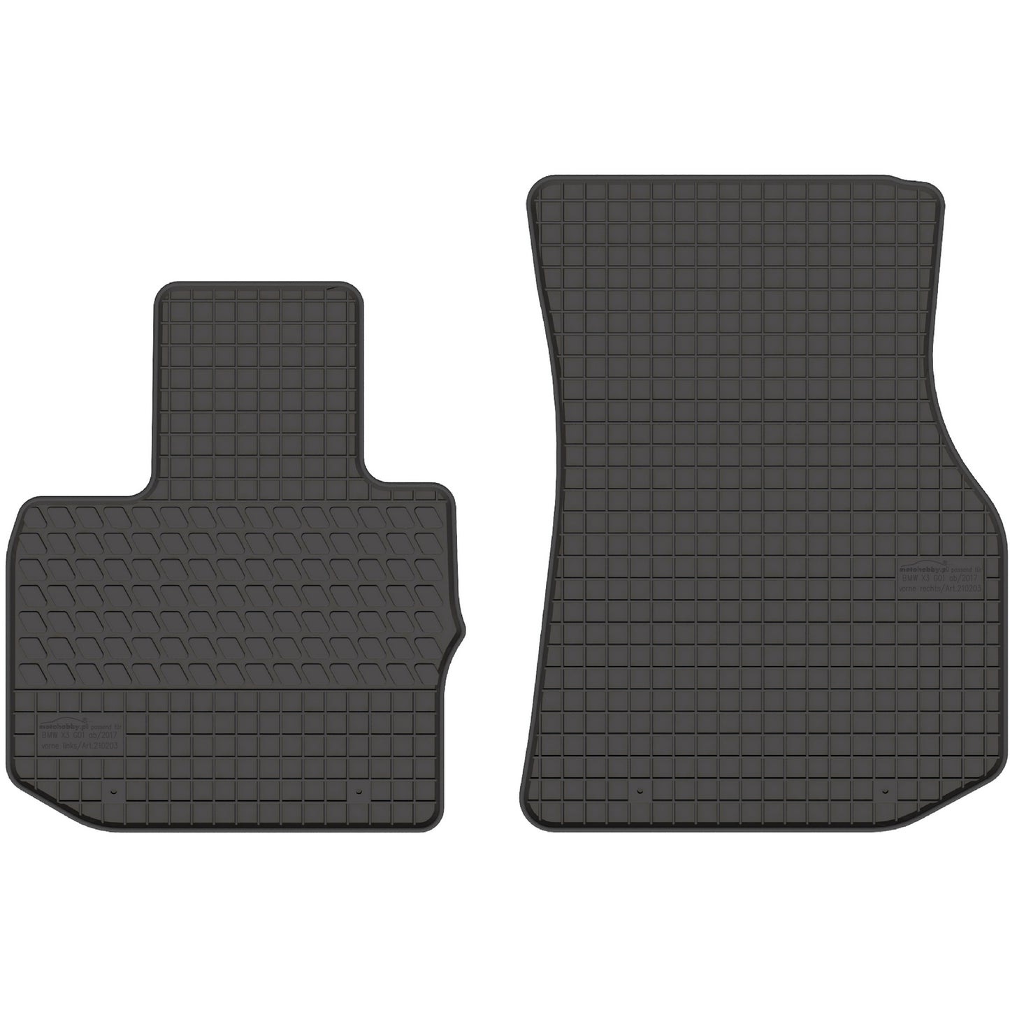 Motohobby Passform Gummi Fußmatten Set für BMW X3 G01 2017 - 2025