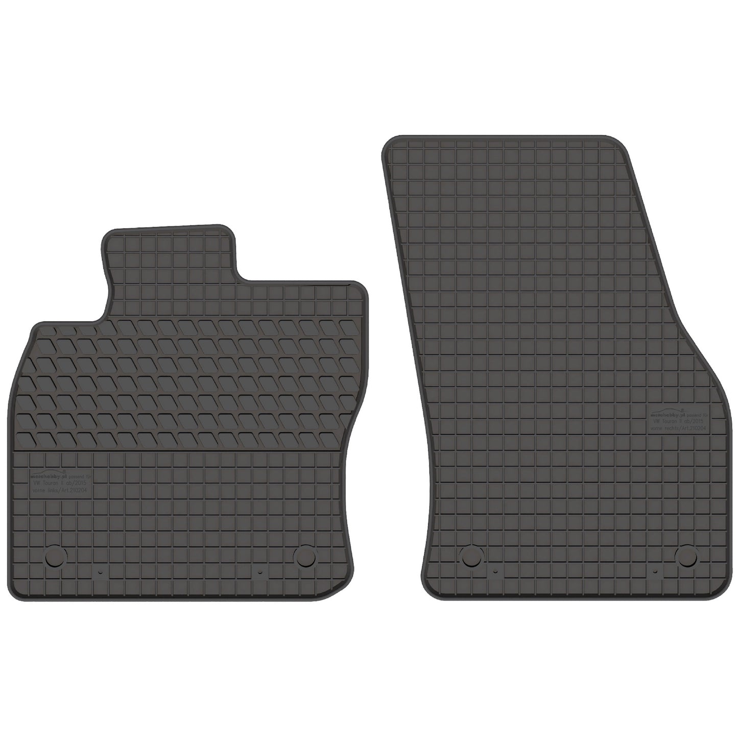 Motohobby Passform Gummi Fußmatten Set für Volkswagen Touran 2015 - 2025
