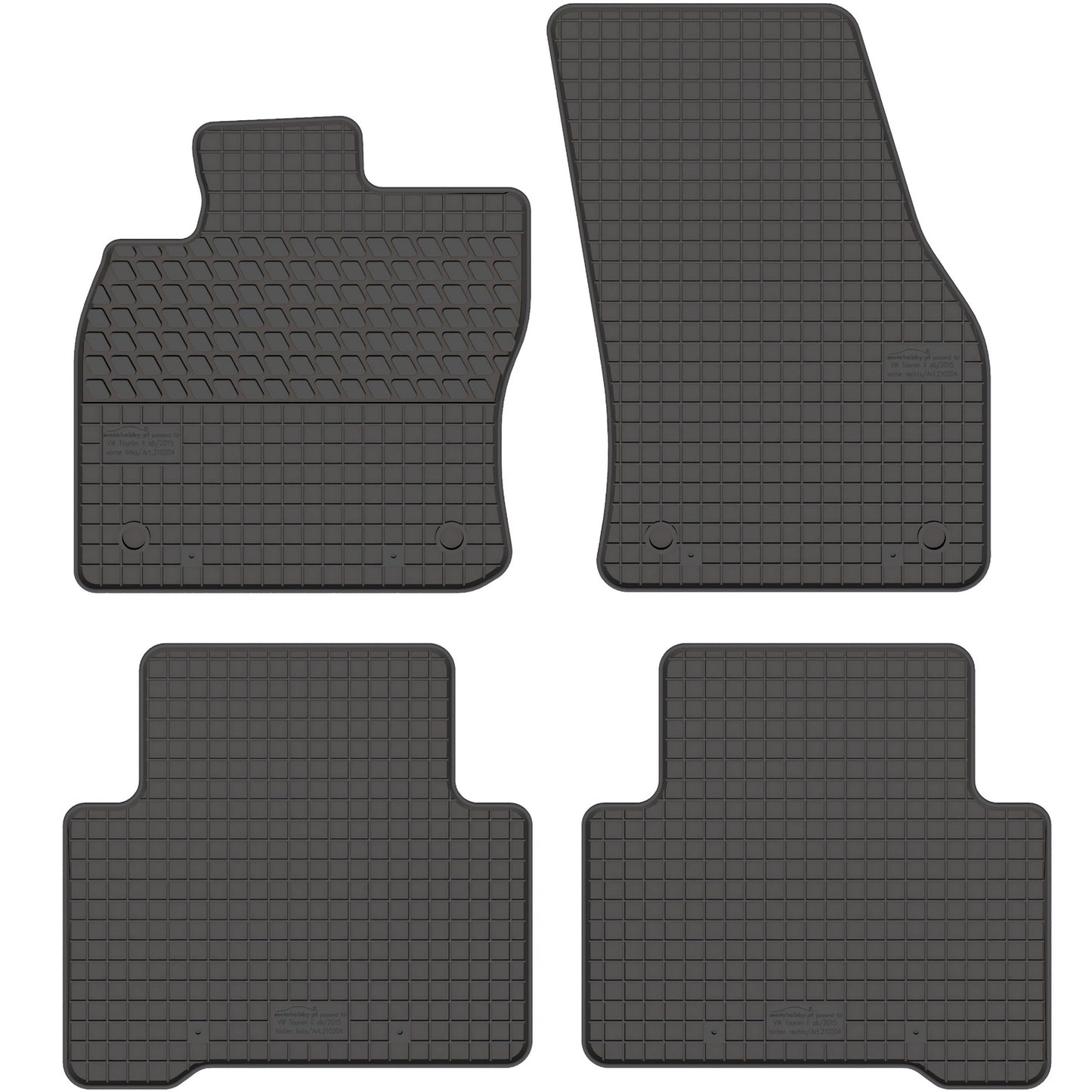 Motohobby Passform Gummi Fußmatten Set für Volkswagen Touran 2015 - 2025