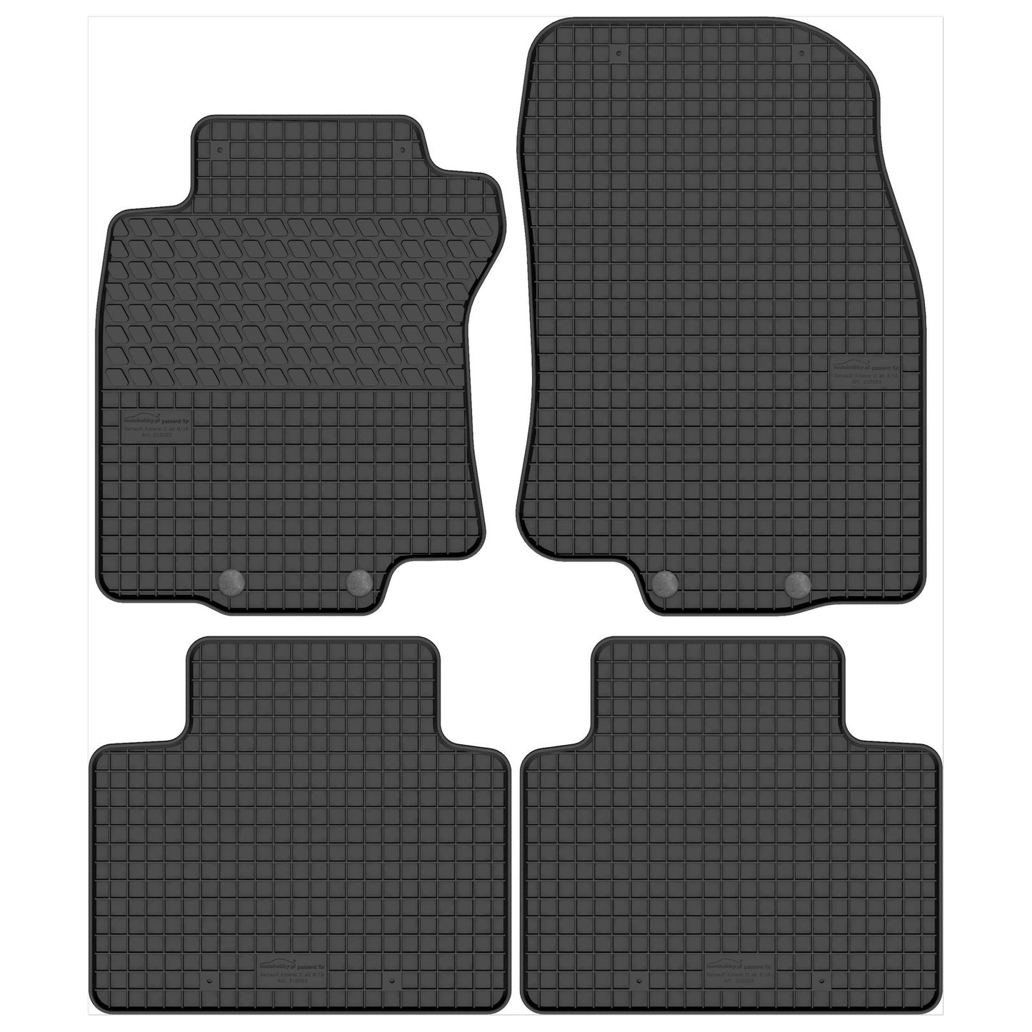Motohobby Passform Gummi Fußmatten Set für Renault Koleos 2016 - 2025