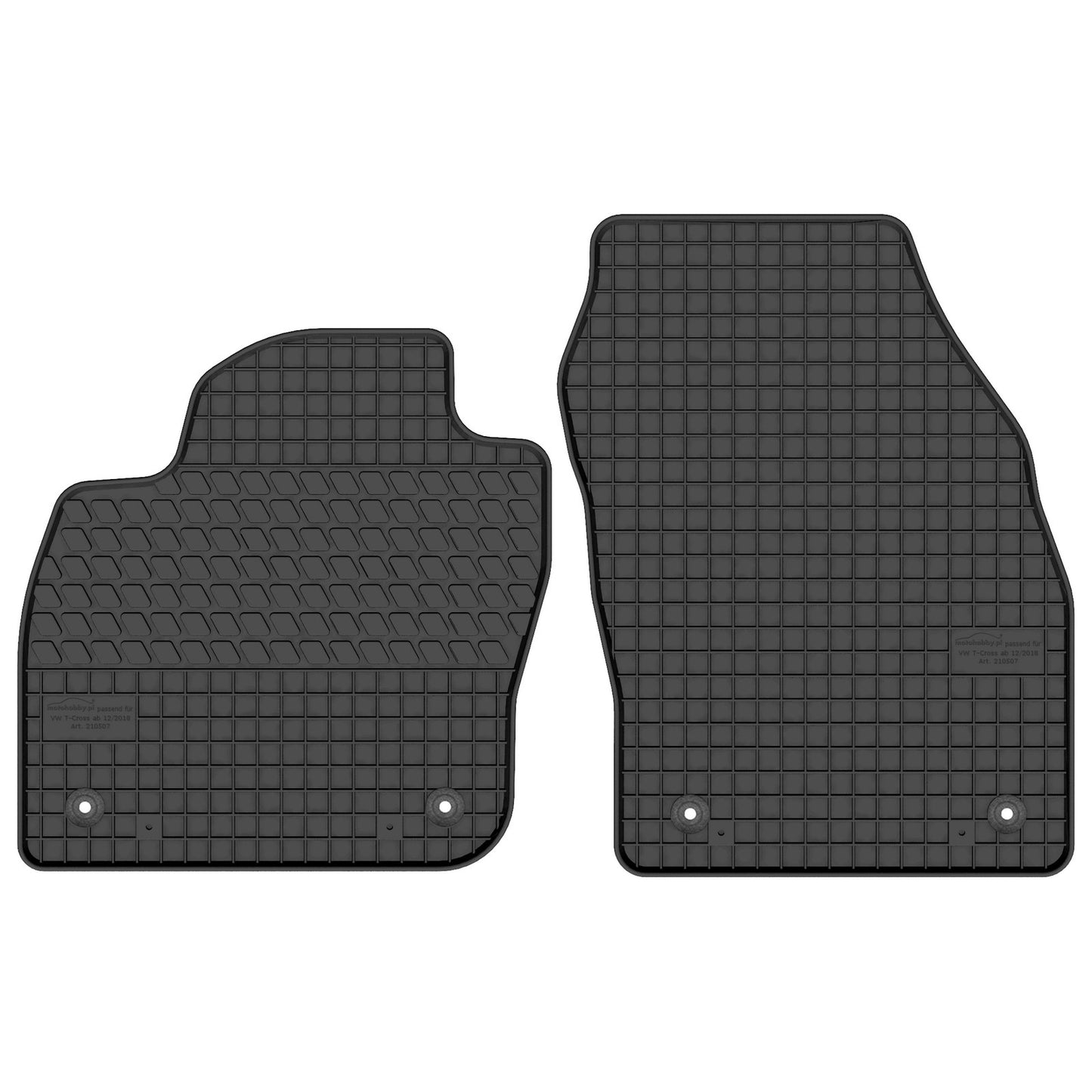 Motohobby Passform Gummi Fußmatten Set für Volkswagen T-Cross 2018 - 2025