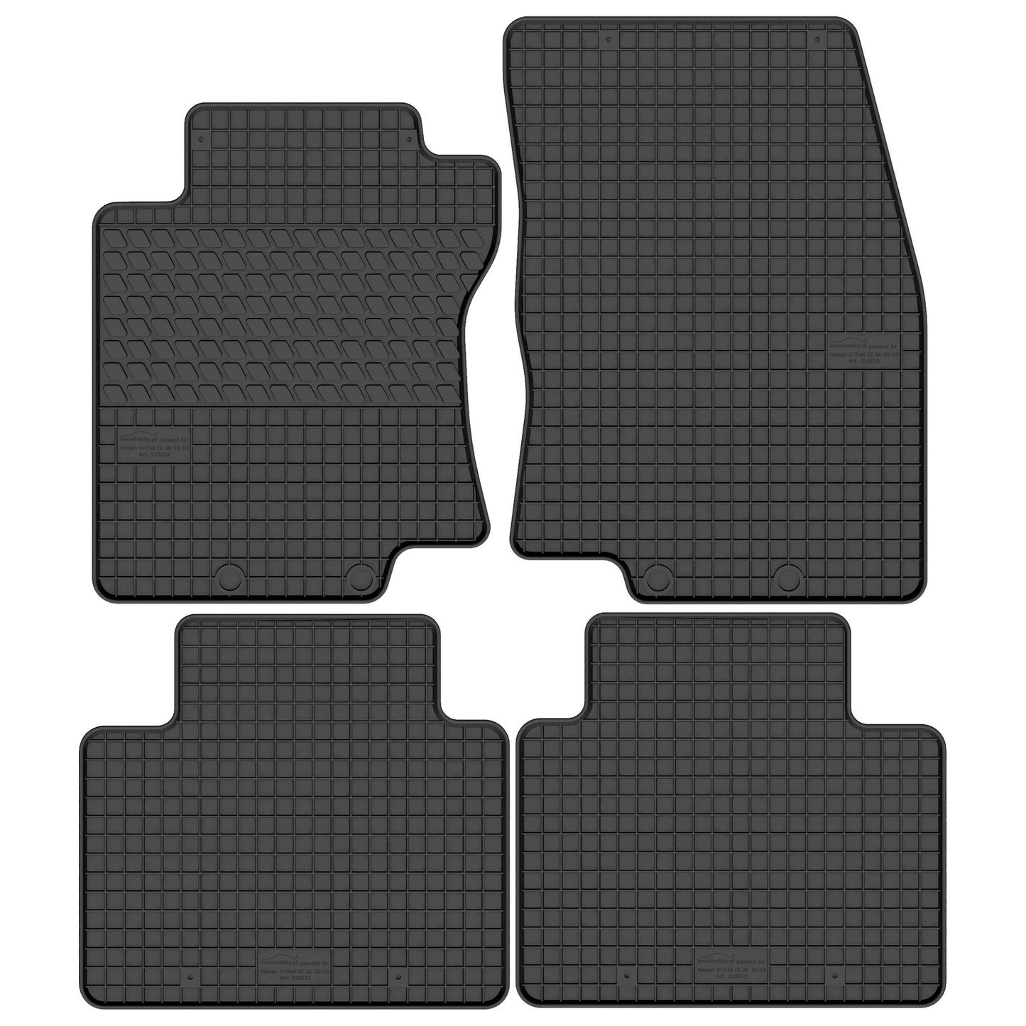 Motohobby Passform Gummi Fußmatten Set für Nissan X-Trail 2014 - 2022
