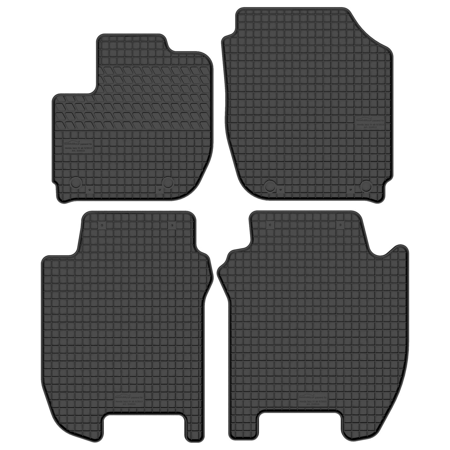 Motohobby Passform Gummi Fußmatten Set für Honda Jazz GK 2013 - 2019