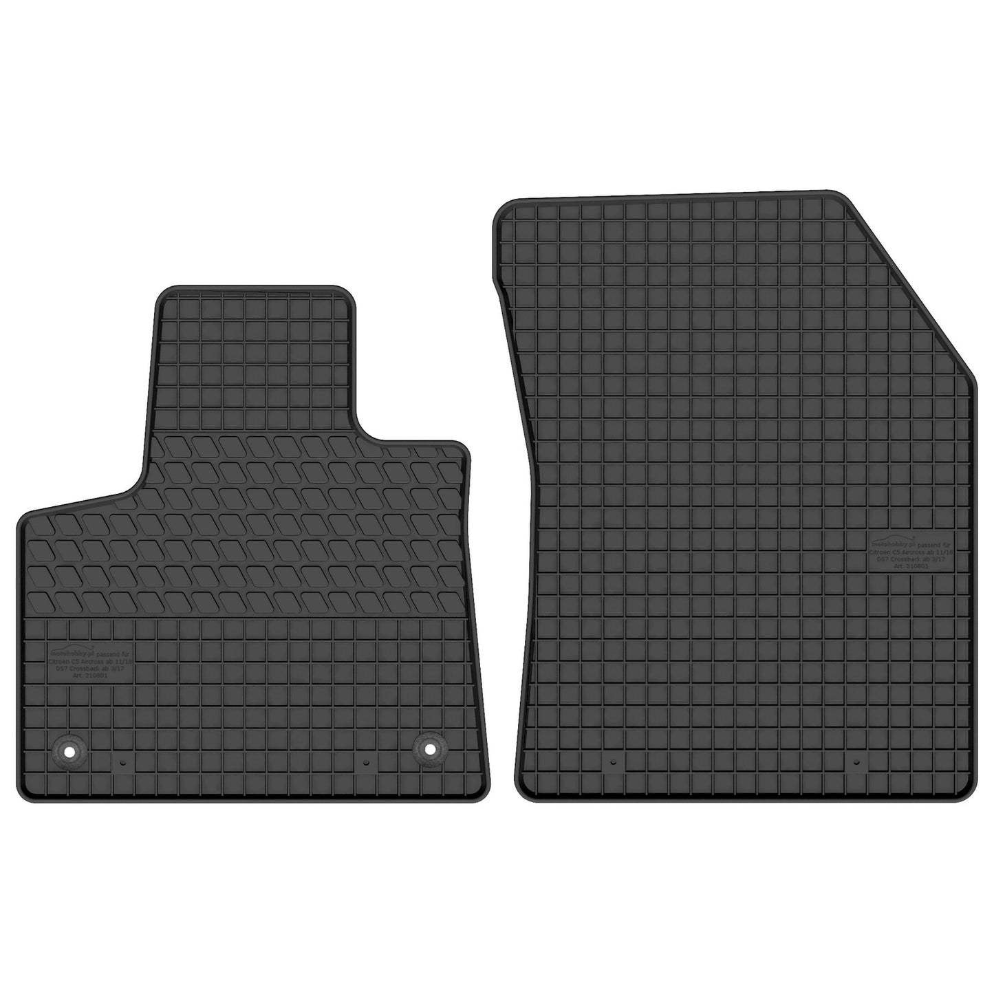Motohobby Passform Gummi Fußmatten Set für DS7 Crossback 2017 - 2025