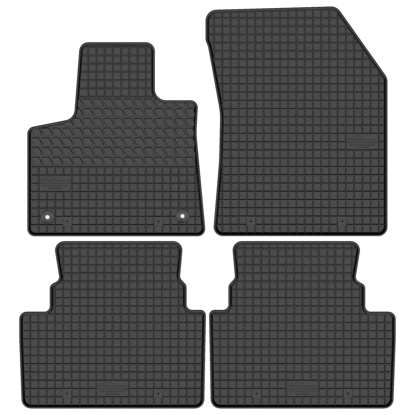 Motohobby Passform Gummi Fußmatten Set für Citroen C5 Aircross 2017 - 2025