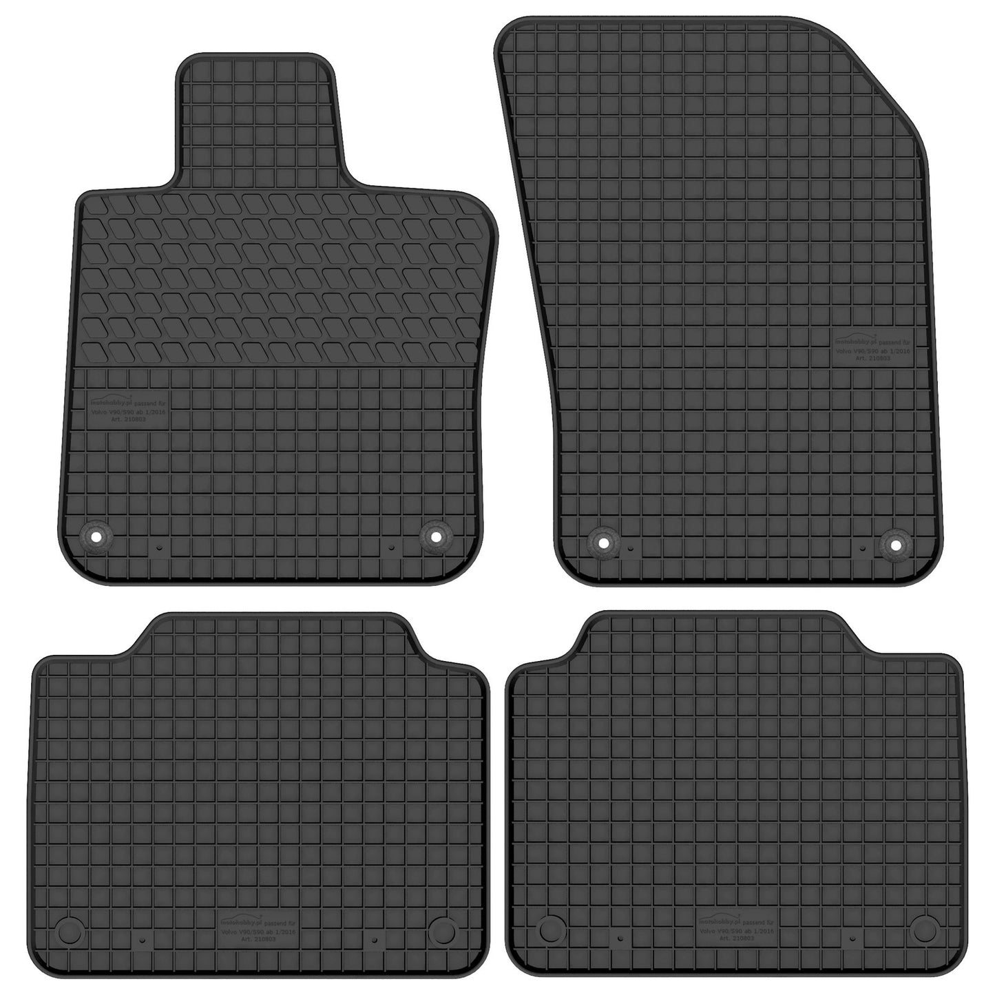 Motohobby Passform Gummi Fußmatten Set für Volvo V90 2016 - 2025