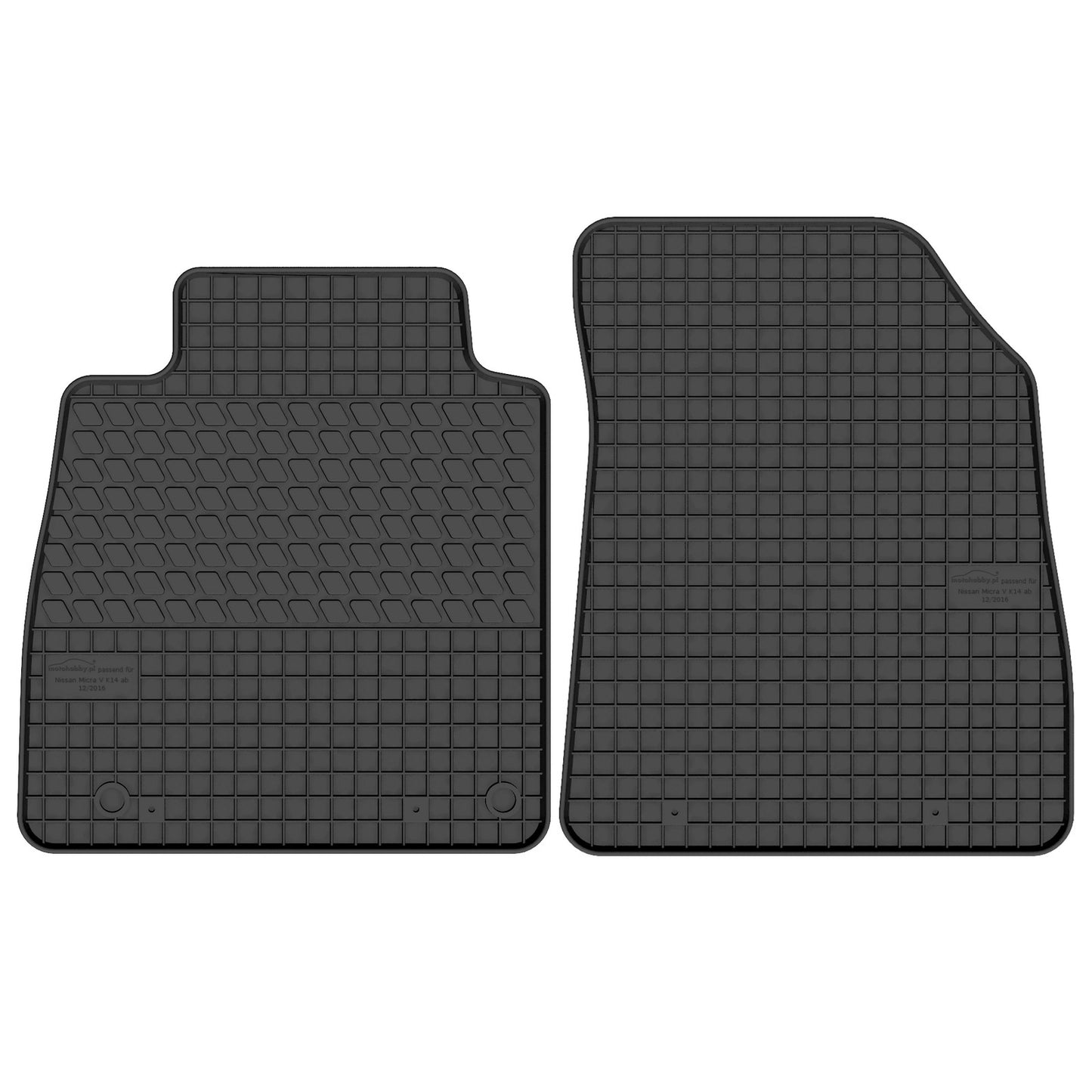 Motohobby Passform Gummi Fußmatten Set für Nissan Micra K14 2016 - 2022