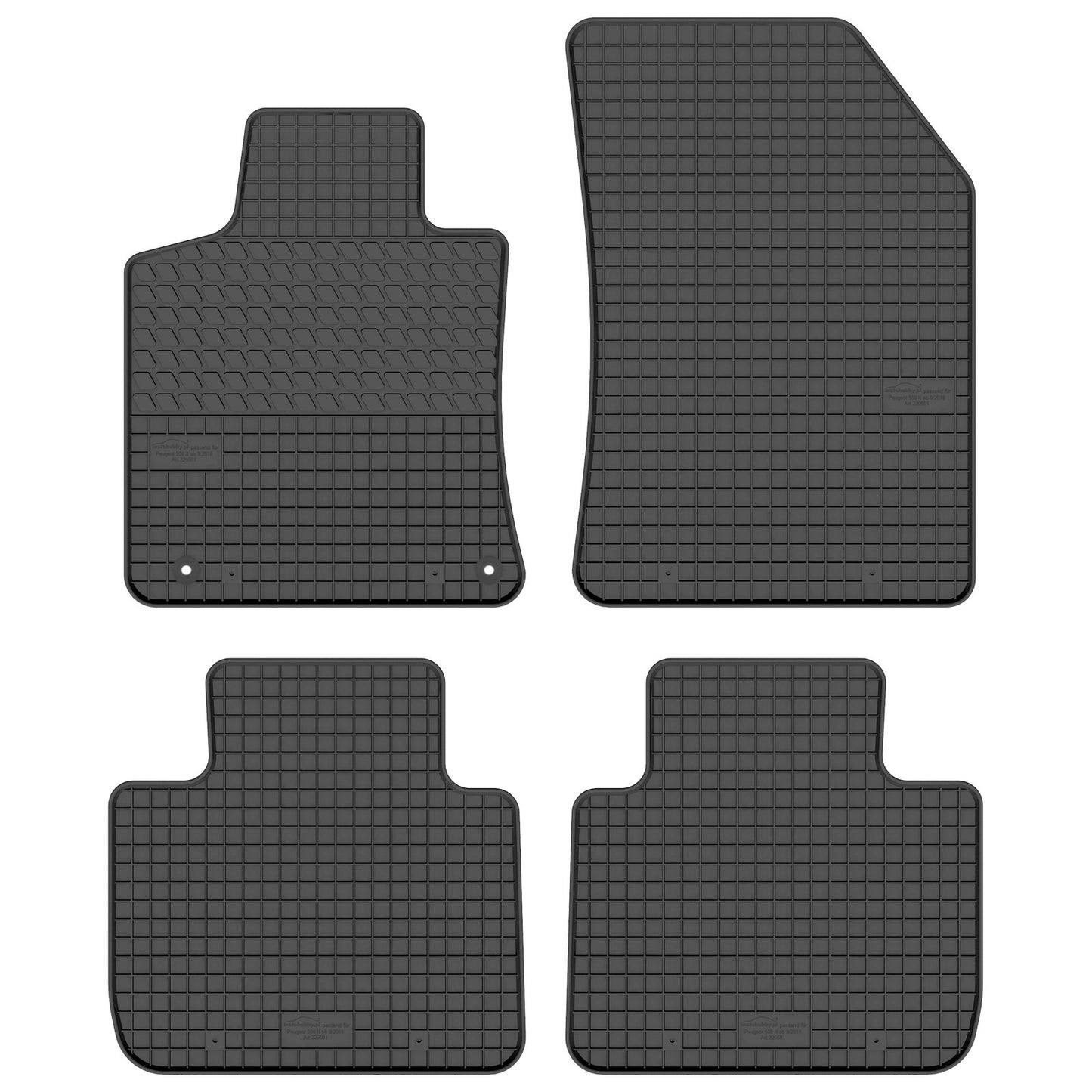 Motohobby Passform Gummi Fußmatten Set für Peugeot 508 2018 - 2025