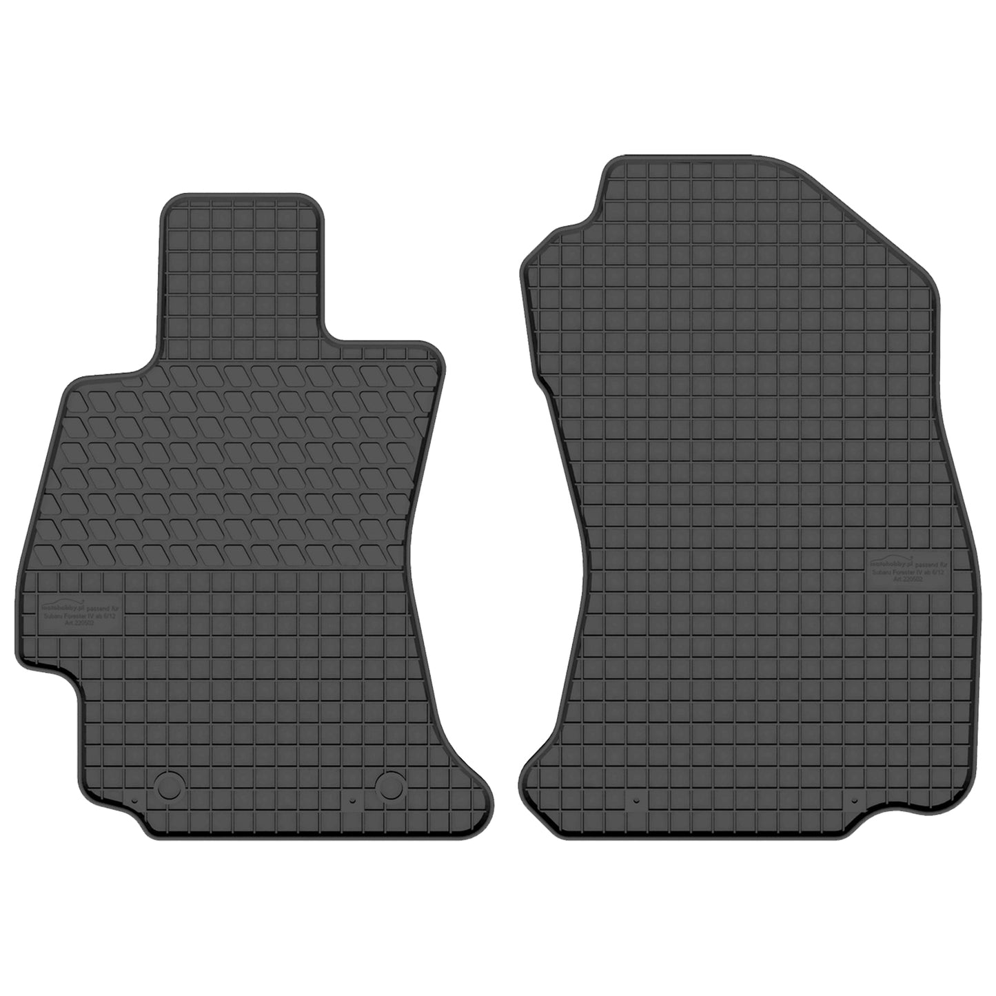 Motohobby Passform Gummi Fußmatten Set für Subaru Forester SJ 2012 - 2019
