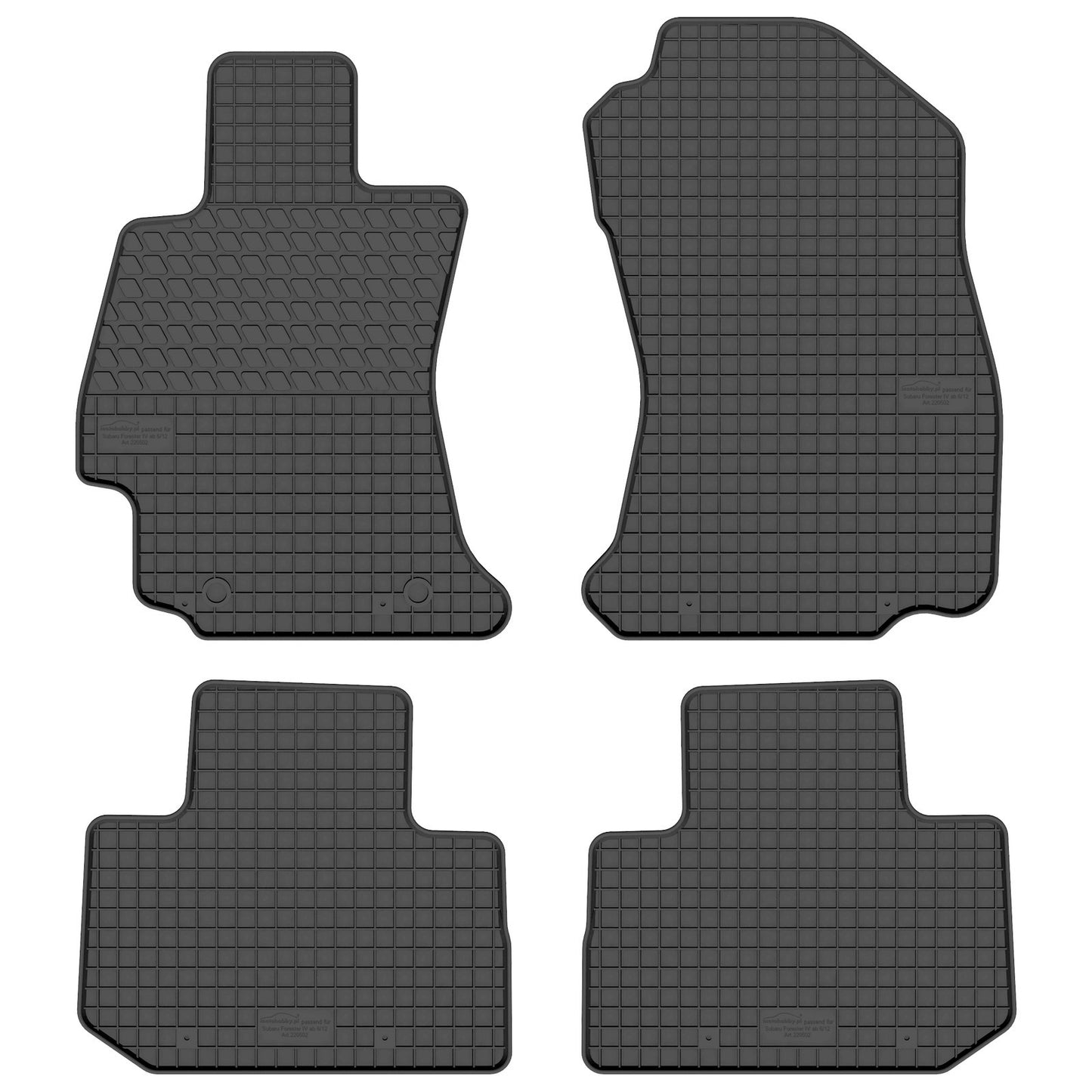 Motohobby Passform Gummi Fußmatten Set für Subaru Forester SJ 2012 - 2019