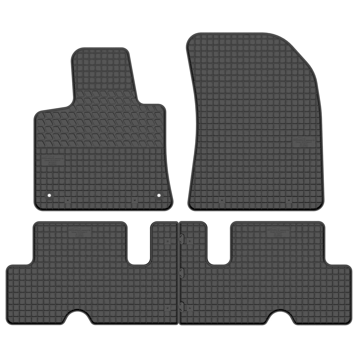 Motohobby Passform Gummi Fußmatten Set für Citroen C4 Spacetourer 2013 - 2018