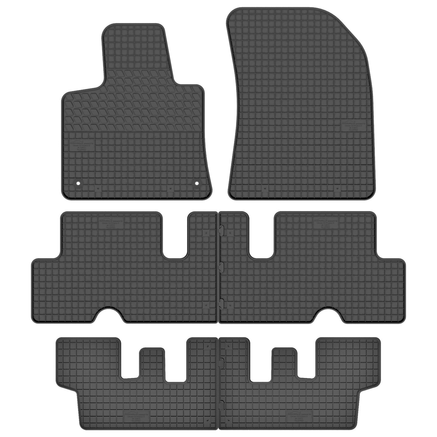 Motohobby Passform Gummi Fußmatten Set für Citroen C4 Picasso 2 2013 - 2018