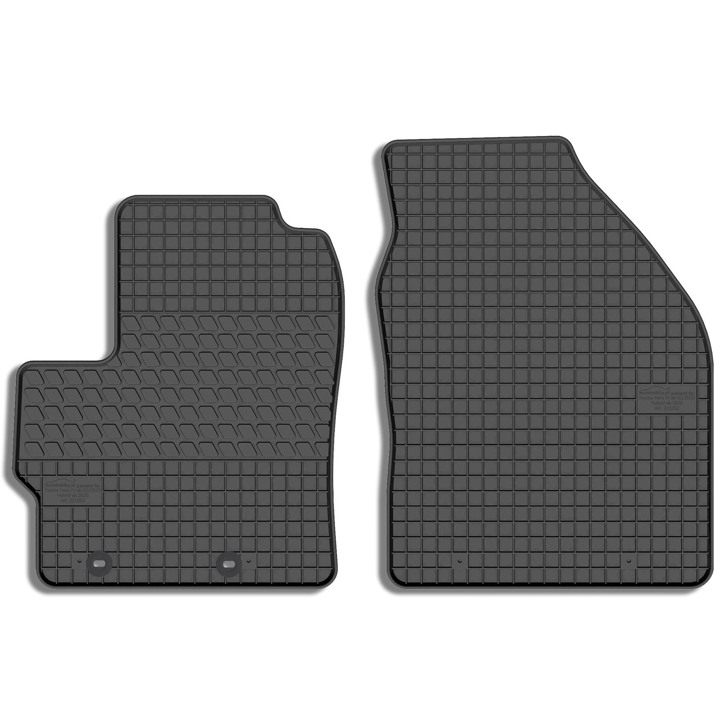 Motohobby Passform Gummi Fußmatten Set für Toyota Yaris 2020 - 2025