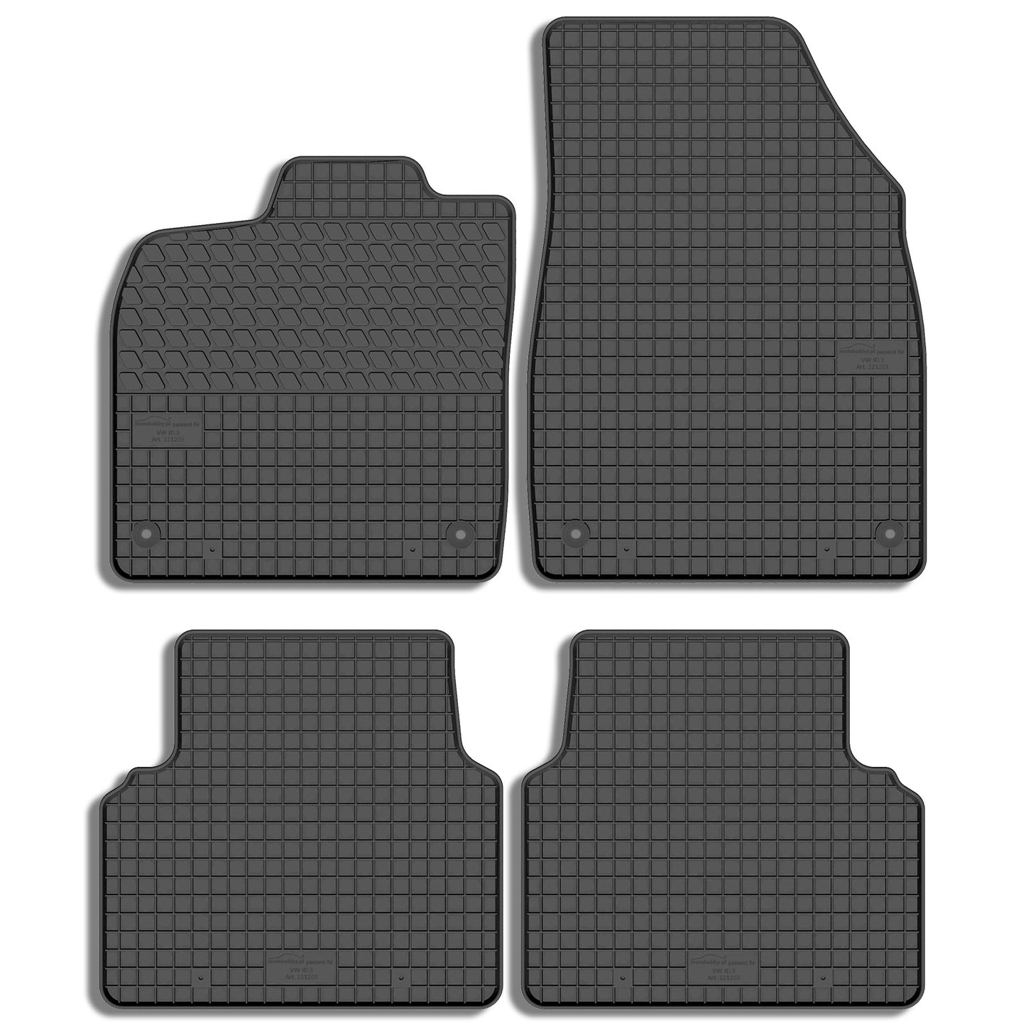 Motohobby Passform Gummi Fußmatten Set für Volkswagen ID.3 2019 - 2025